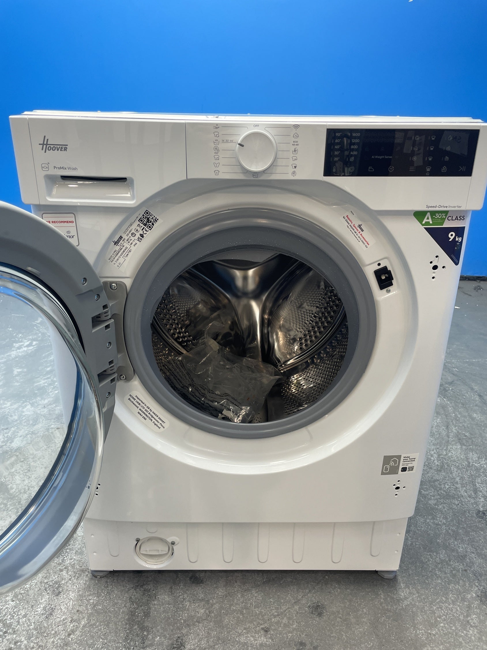 #GRC-159-532 - Hoover BH4S69M6DB9J-80 Built-In 9kg 1600 Spin Washing Machine