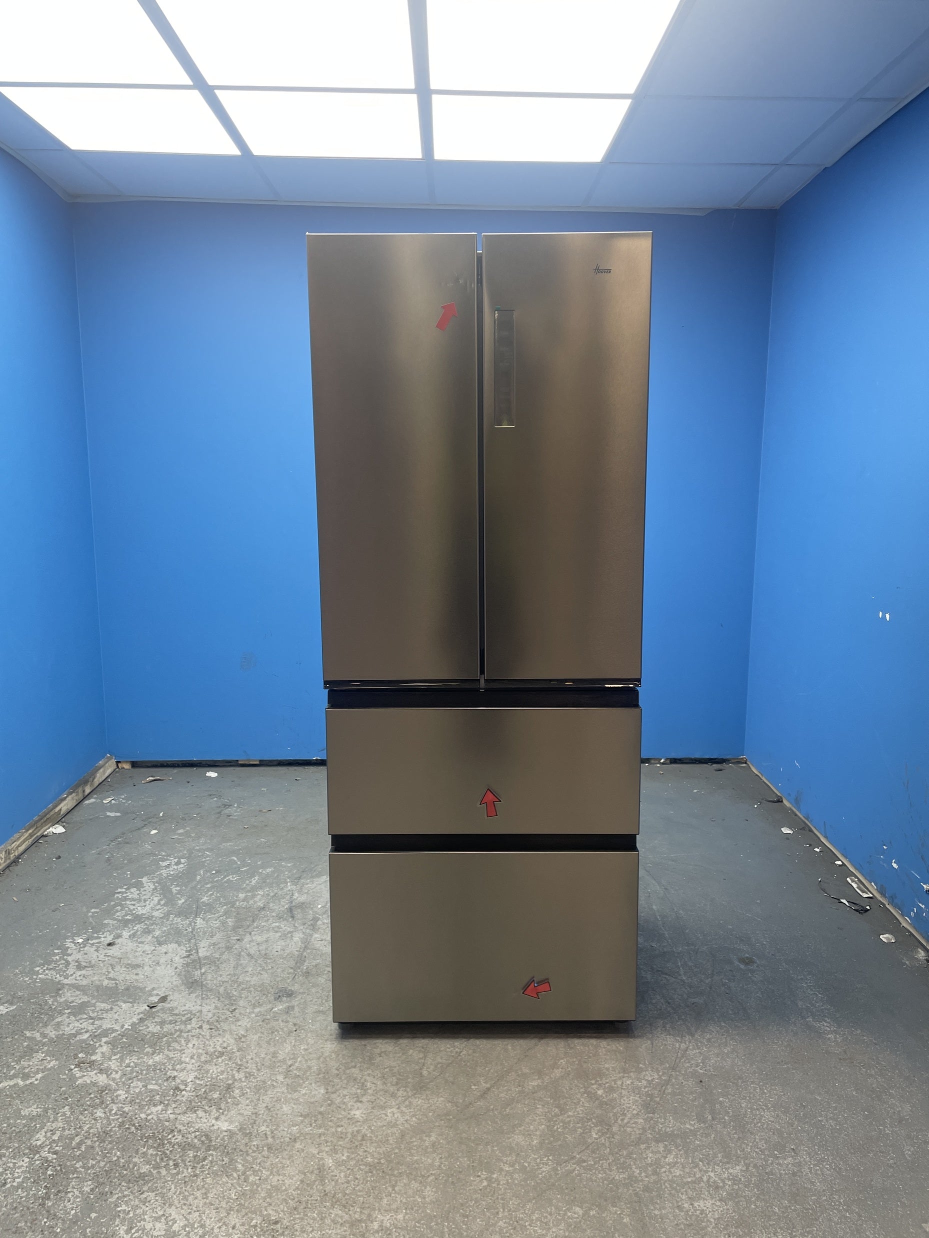 #GRC-159-616 - Hoover H-FRIDGE 700 HONFQ2T718EXK 402L French Door Fridge Freezer