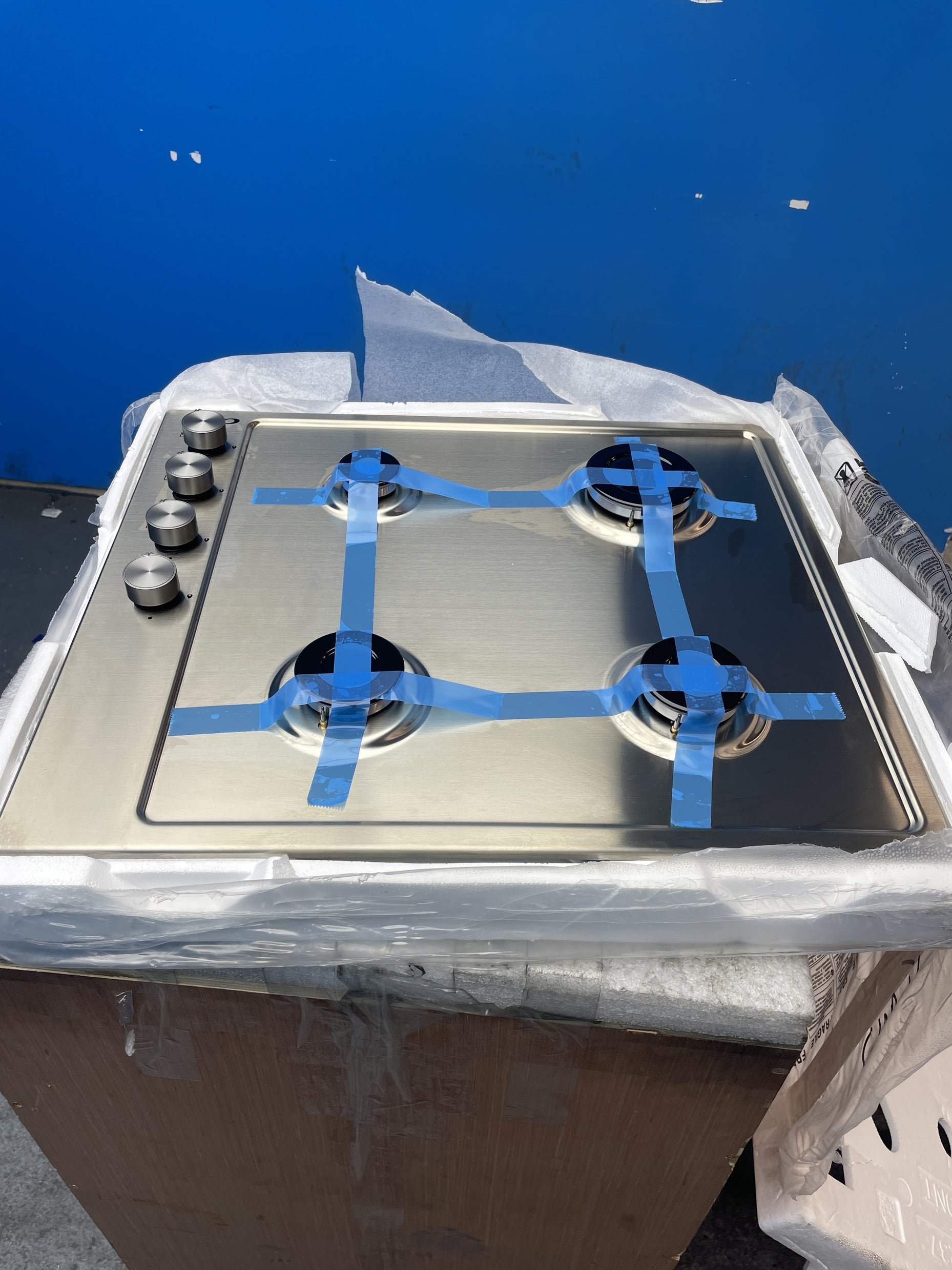 #GRC-158-642 - Candy CHW6LPX 60cm Stainless Steel 4 Burner Gas Hob
