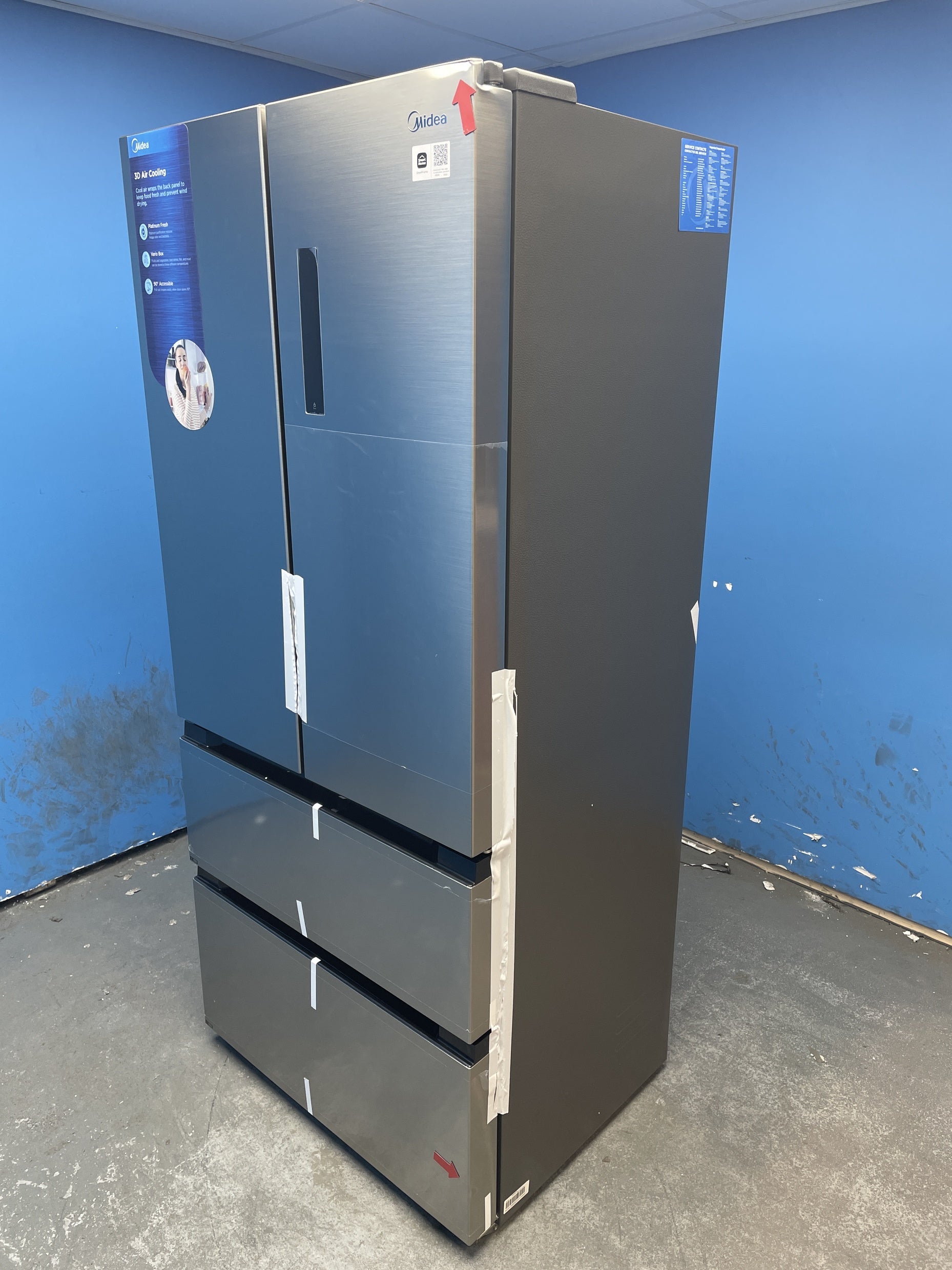 #GRC-158-918 - Midea MDRF692FIC46 516L No Frost French Door Fridge Freezer