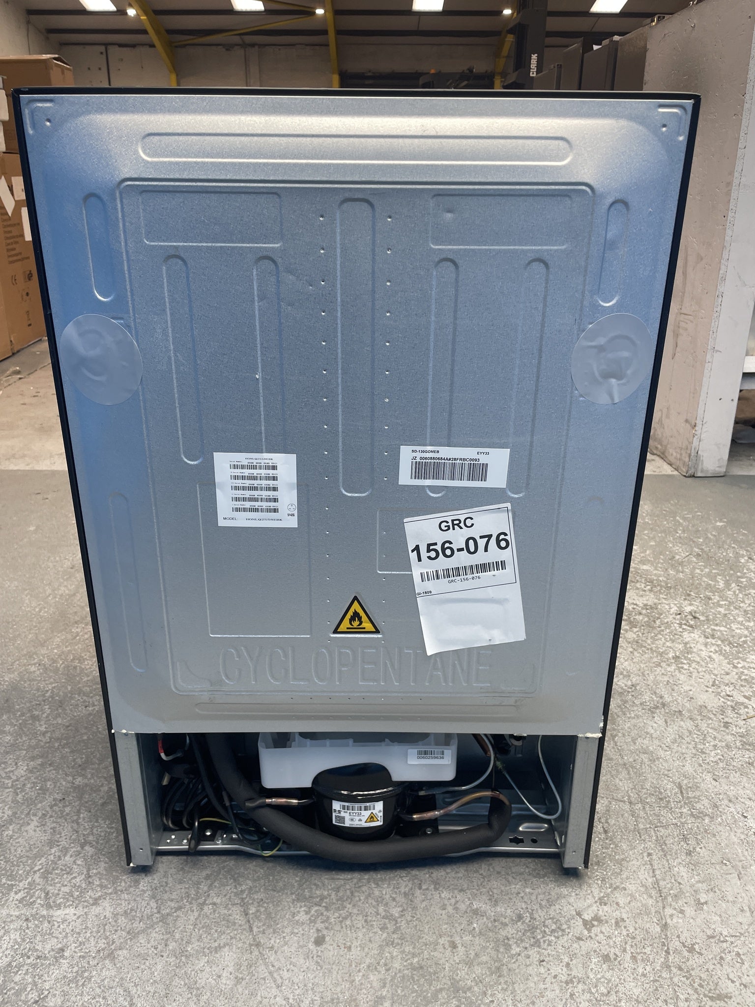 #GRC-156-076 - Hoover HONLQ2S58EBK H-FRIDGE 300 Mini Undercounter Fridge