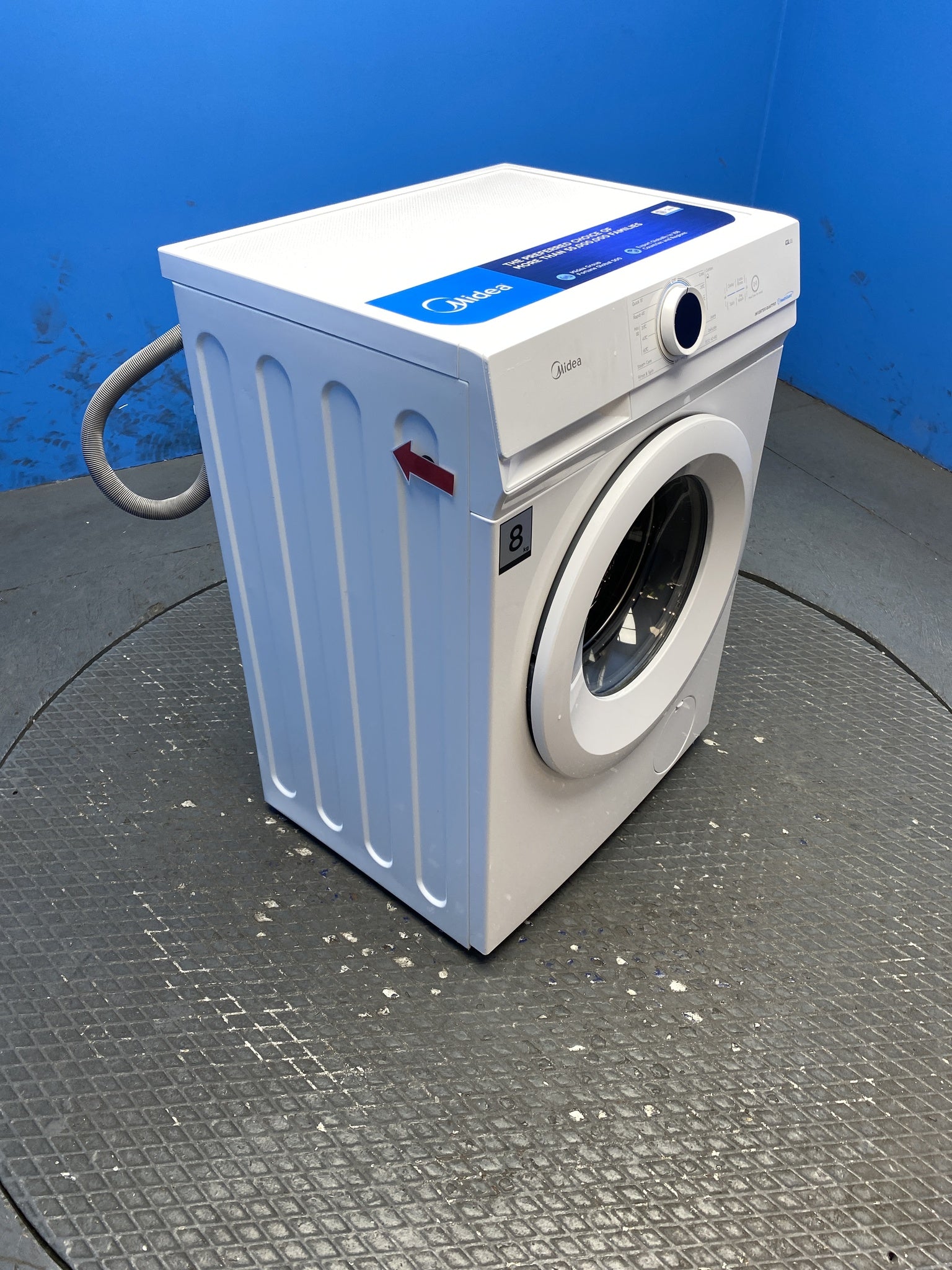 Midea MF10EW80BB 8kg 1400 Spin Washing Machine with Steam Care