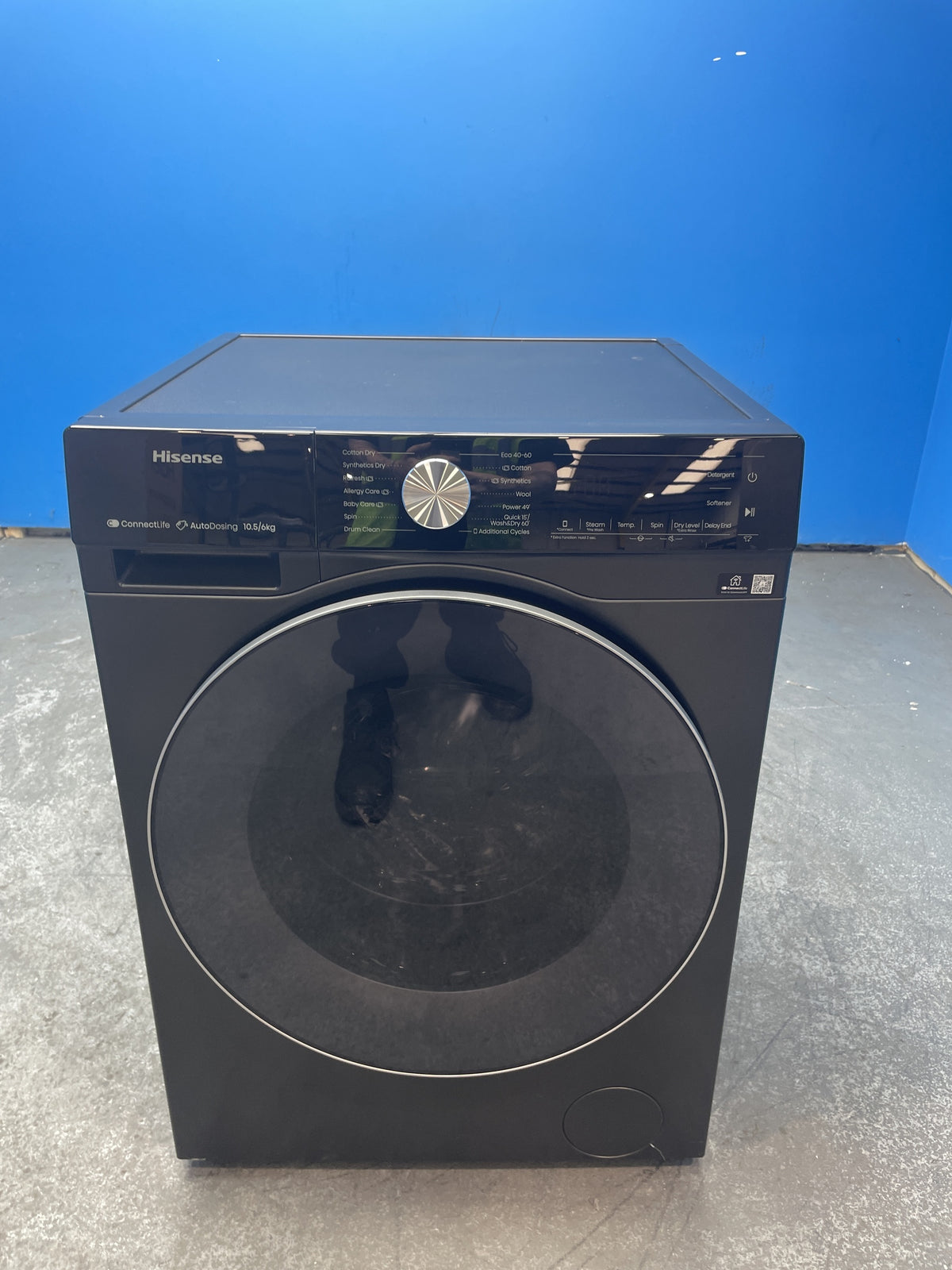 #GRC-163-220 - Hisense WD5S1045BB 10.5/6kg 1400rpm Auto Dosing Washer Dryer