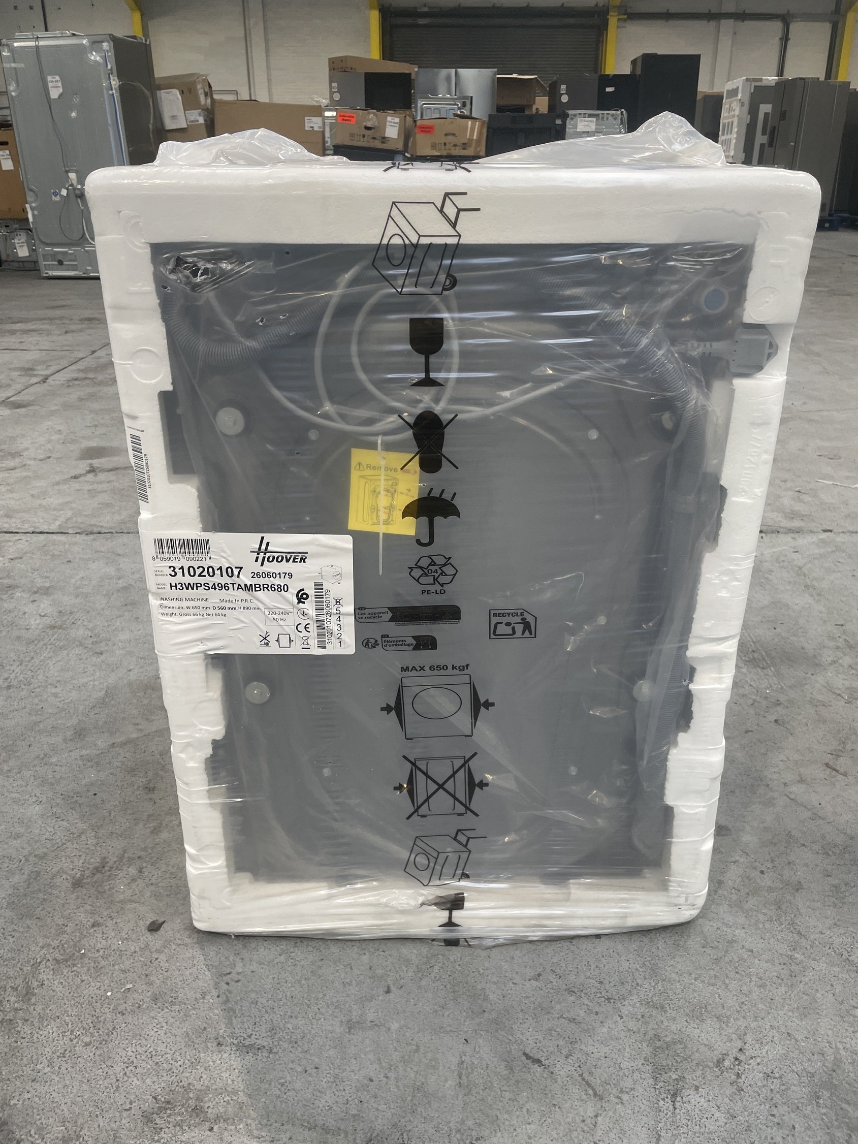 #GRC-157-396 - Hoover H3WPS496TAMBR680 9kg 1400 Spin Washing Machine