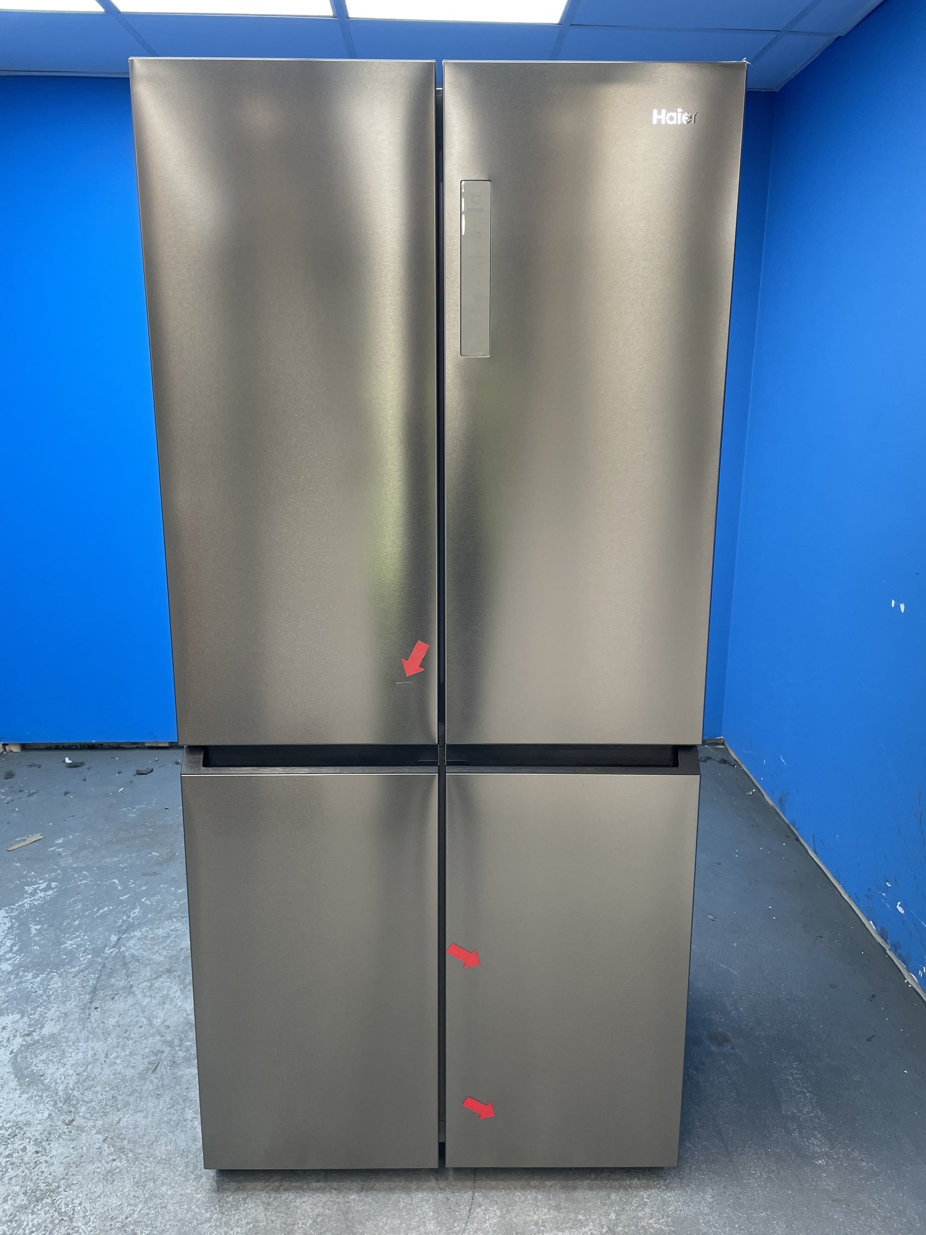 #GRC-157-898 - Haier HCR7818DNMM Cube 83 Total No Frost American Fridge Freezer