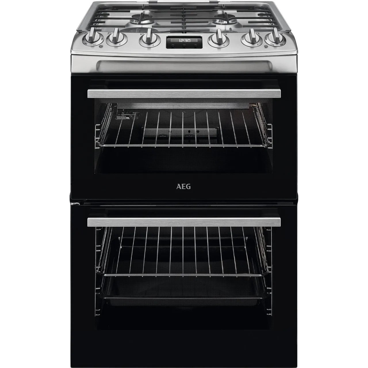 AEG CGX6130ACM 60cm Double Oven Gas Cooker with 4 Burner Hob – Renew 2 U