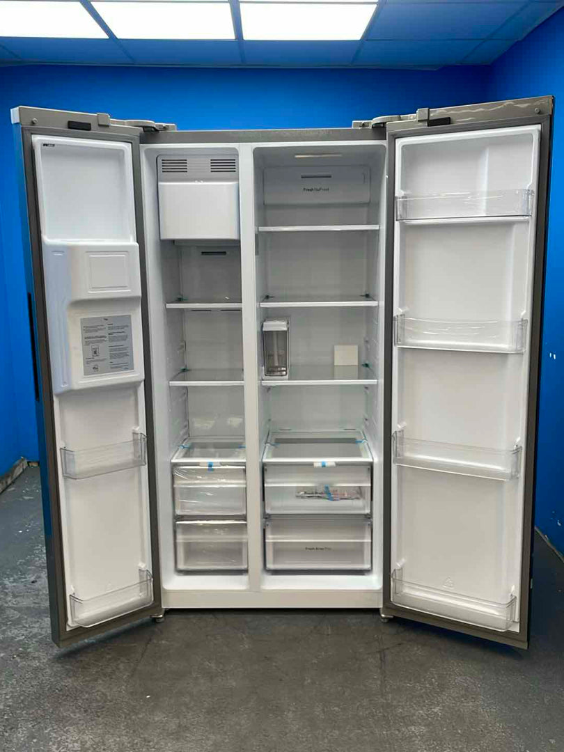 #GRC-160-811 - Hoover H-FRIDGE 700 HOSS3T918EIXK American Side by Side Fridge Freezer