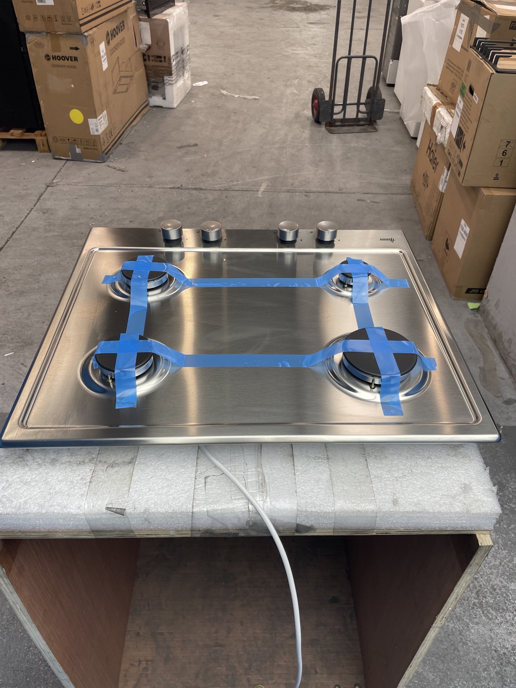#GRC-160-141 - Hoover HHG6BRMX H-HOB 300 60cm Built-in 4 Burner Gas Hob