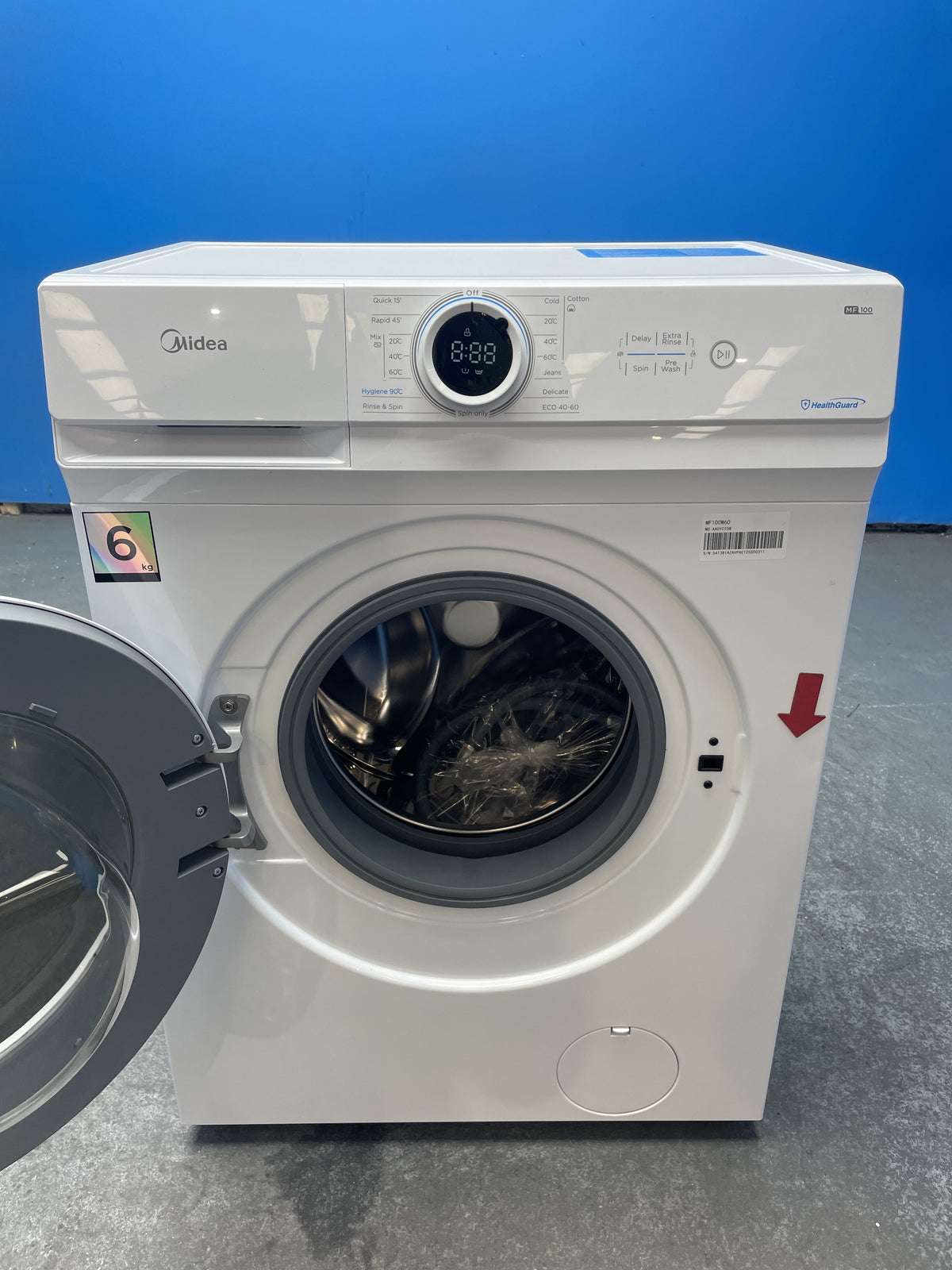 #GRC-158-763 - Midea 6kg 1000rpm Washing Machine – Lunar Dial LED, Quick Wash, White