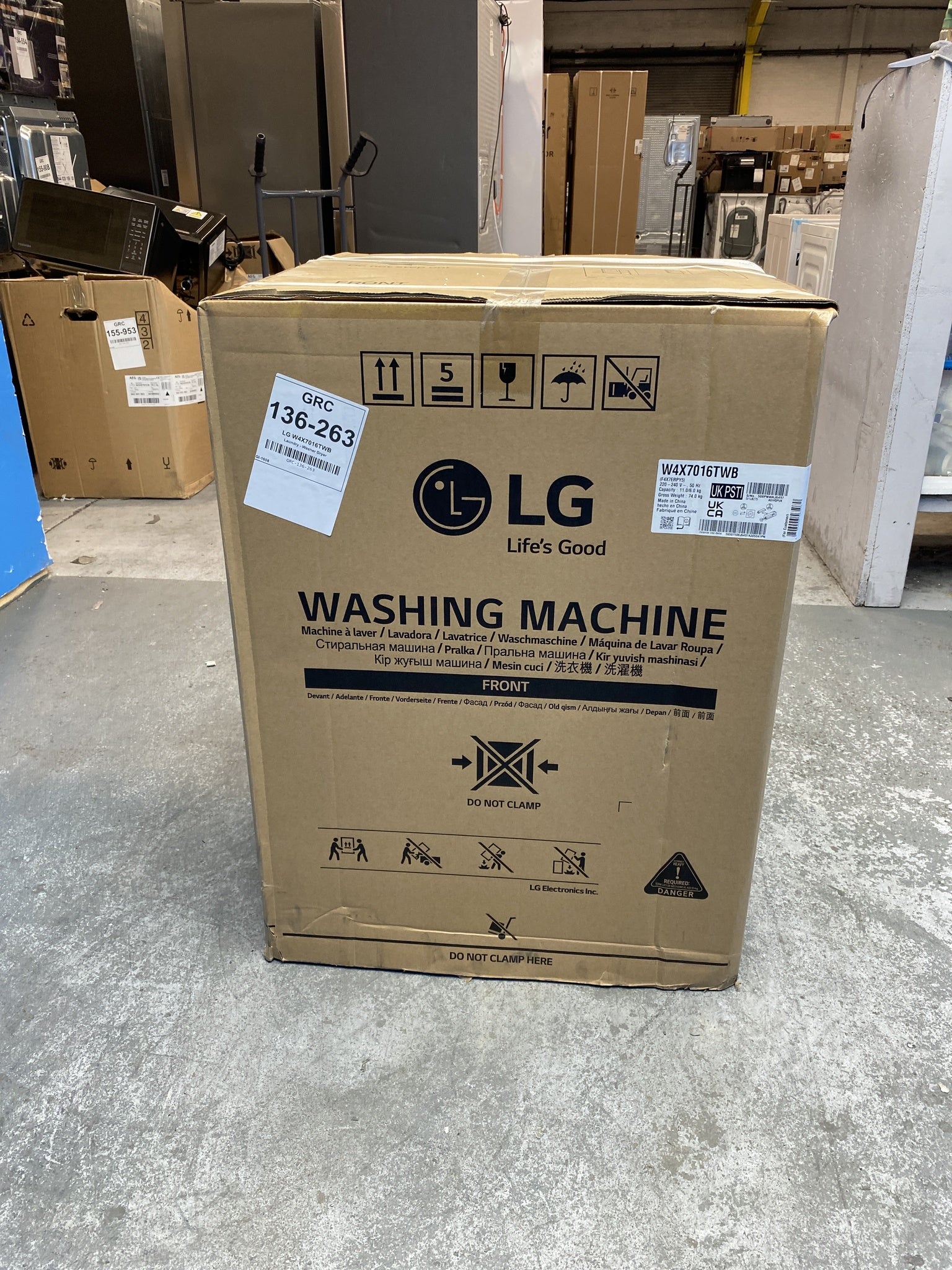#GRC-136-263 - LG W4X7016TWB AI Direct Drive 11/6kg 1400rpm Washer Dryer