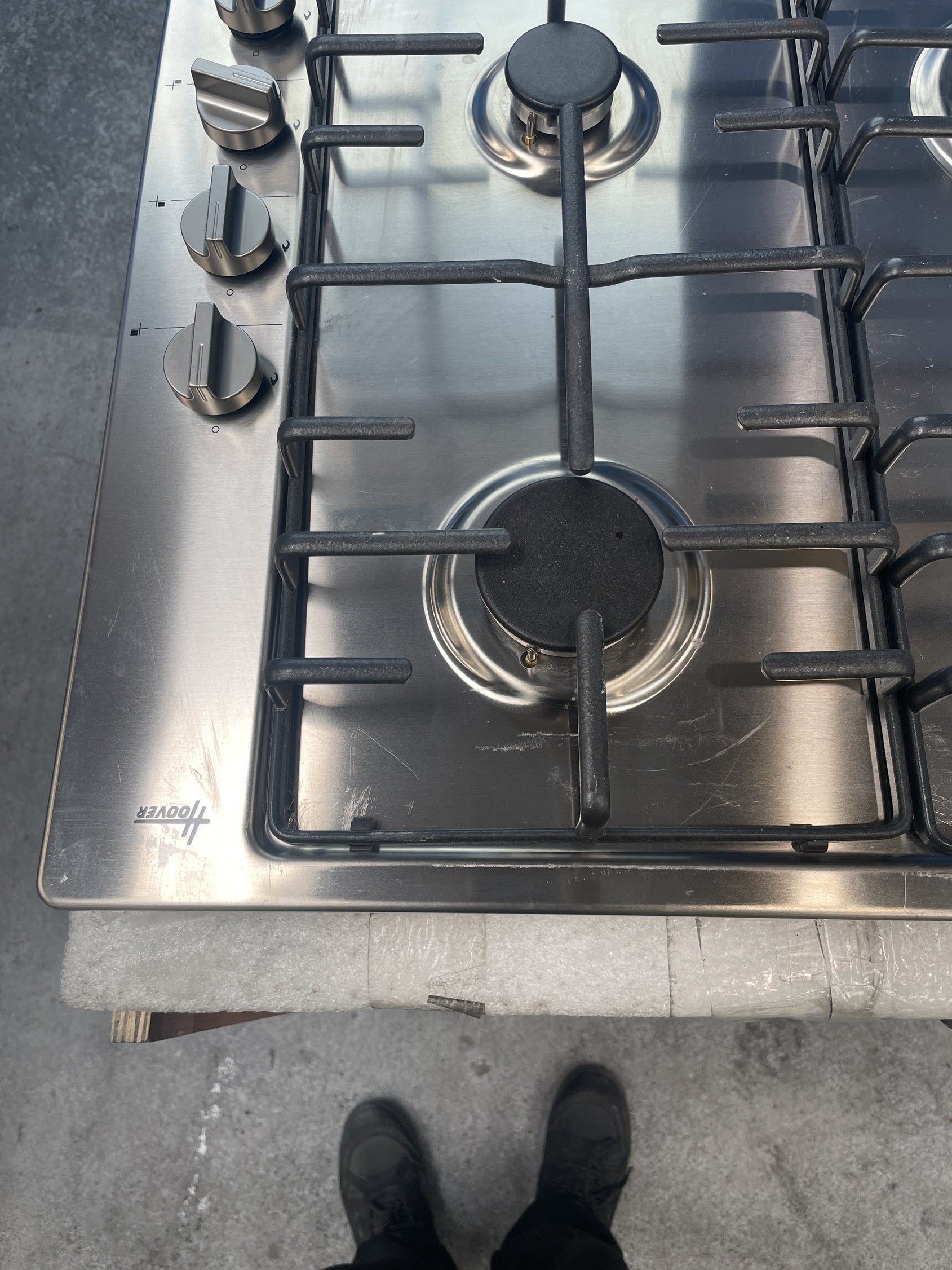 #GRC-159-191 - Hoover HHW6LK3X 60cm 4-Burner Stainless Steel Gas Hob