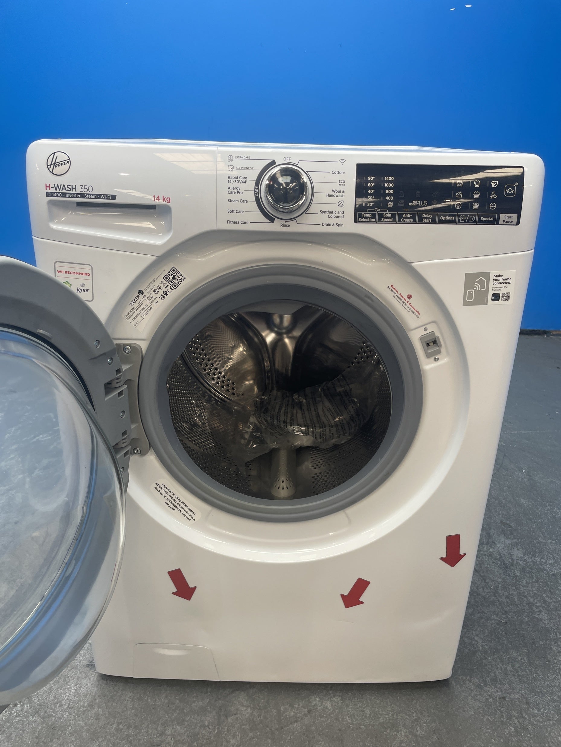 #GRC-160-101 - Hoover H3WPS4146TAMB-80 14kg 1400 Spin Washing Machine