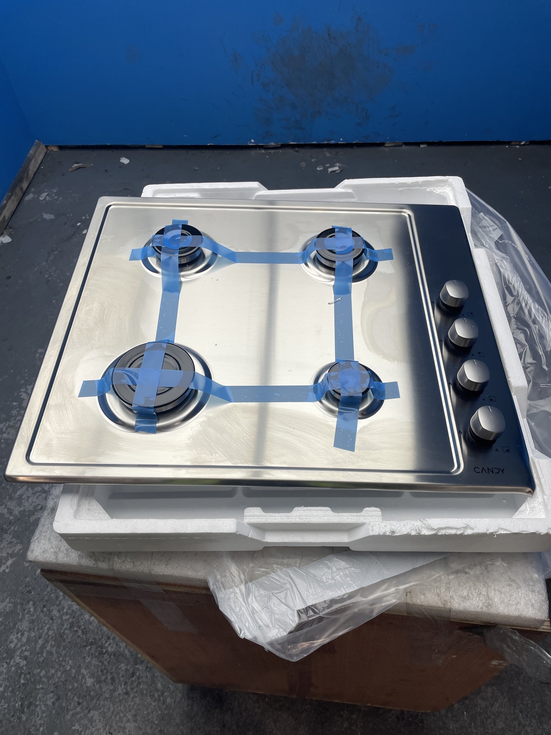 #GRC-159-049 - Candy CHW6LX 60cm Stainless Steel 4 Zone Gas Hob