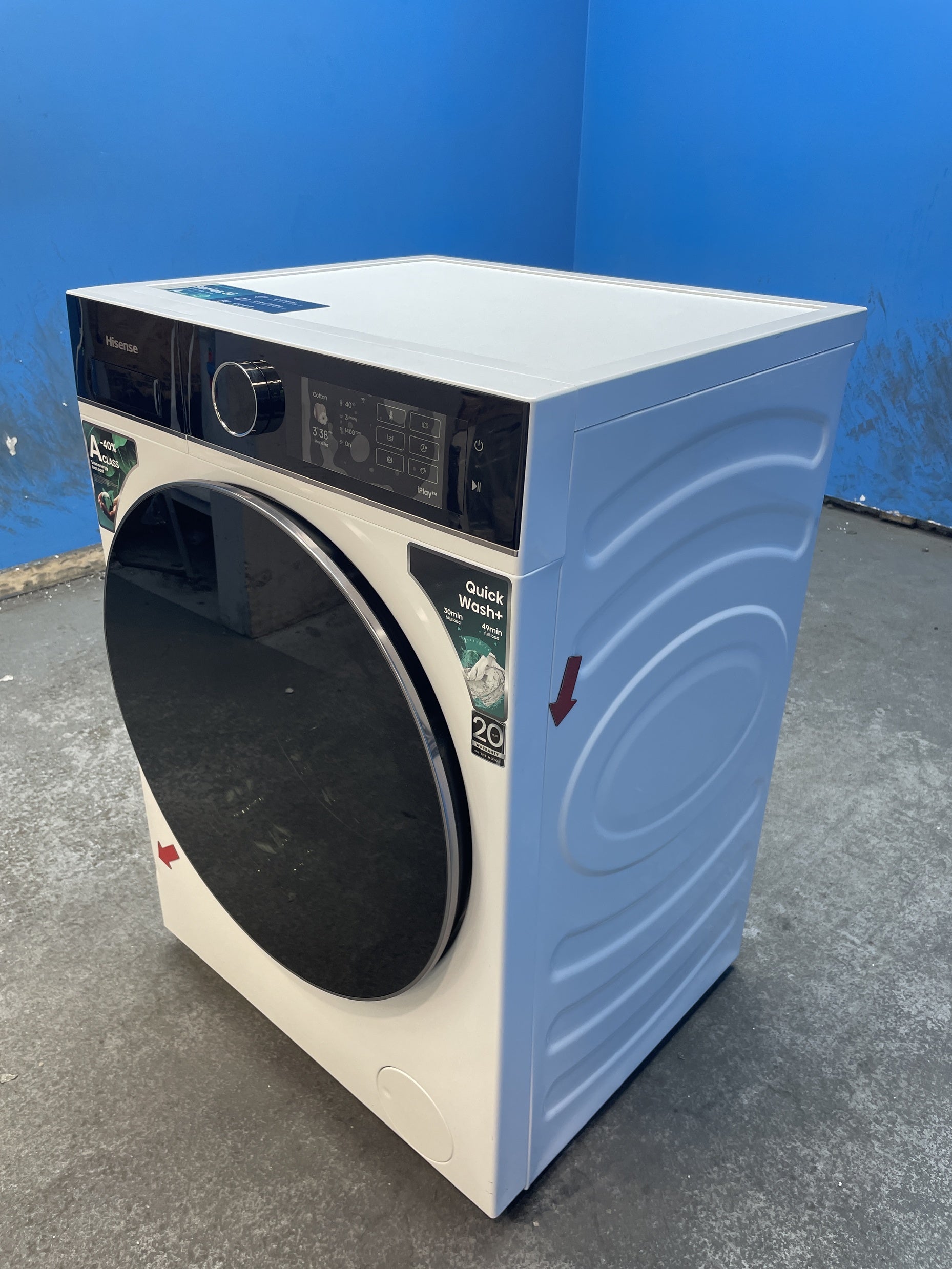 #GRC-163-178 - Hisense WF5I1045BWQ KitchenFit 5i 10.5 kg WiFi Washing Machine