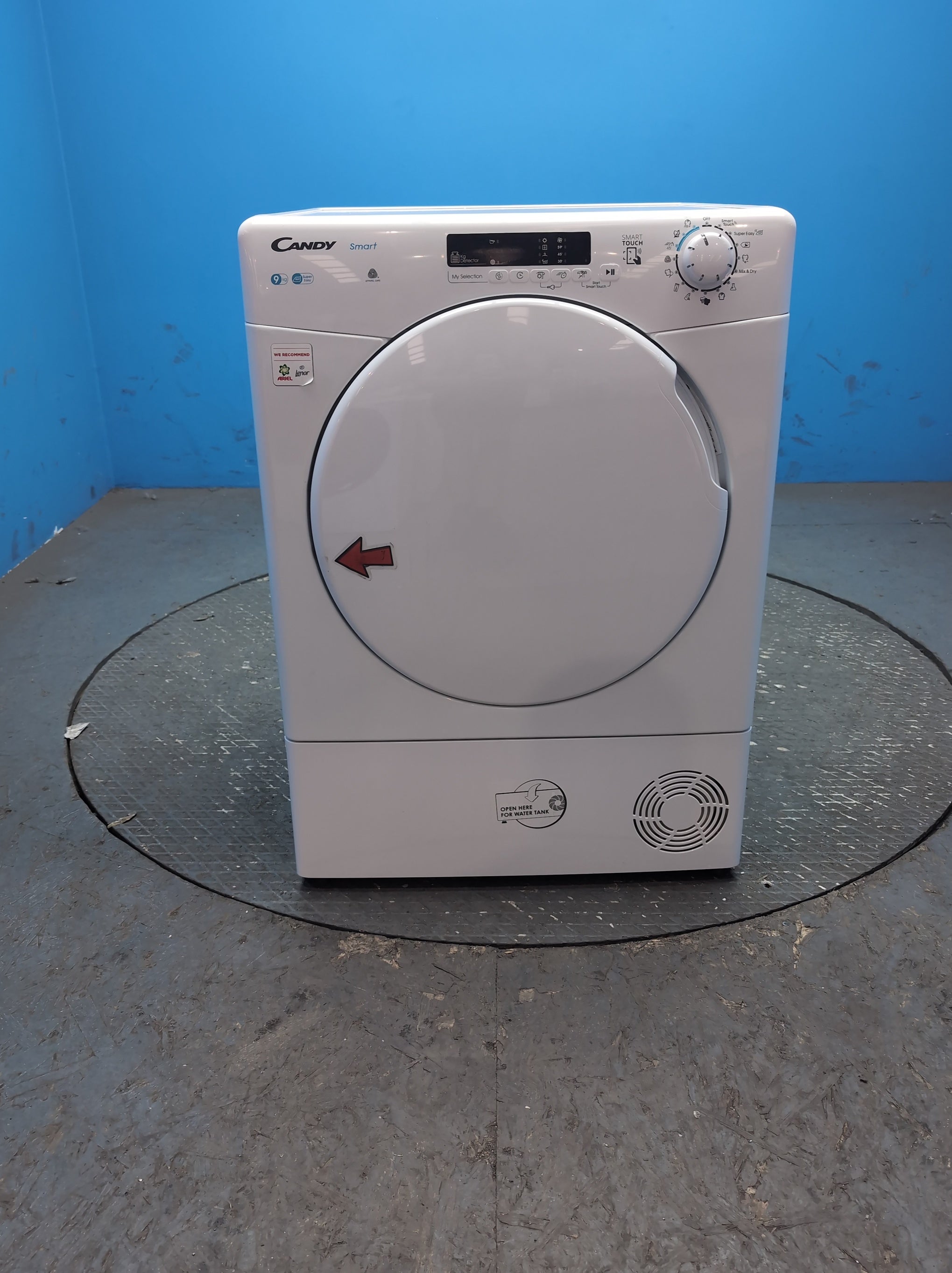 #GRC-164-382 - Candy Smart 9kg Condenser Tumble Dryer – WiFi Connected, White, G Energy Rating