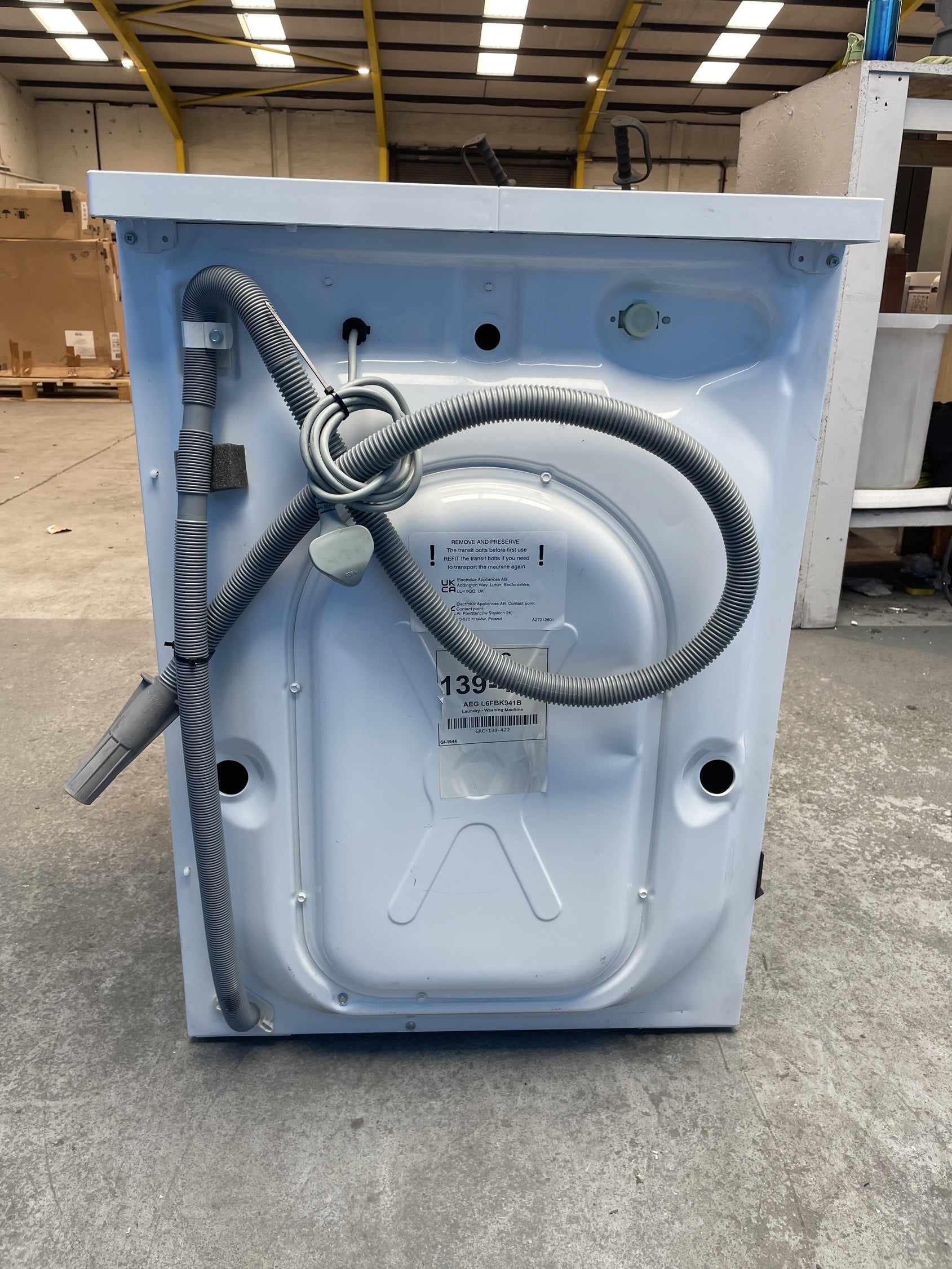 #GRC-139-422 - AEG 6000 Series L6FBK941B 9kg 1400rpm Washing Machine