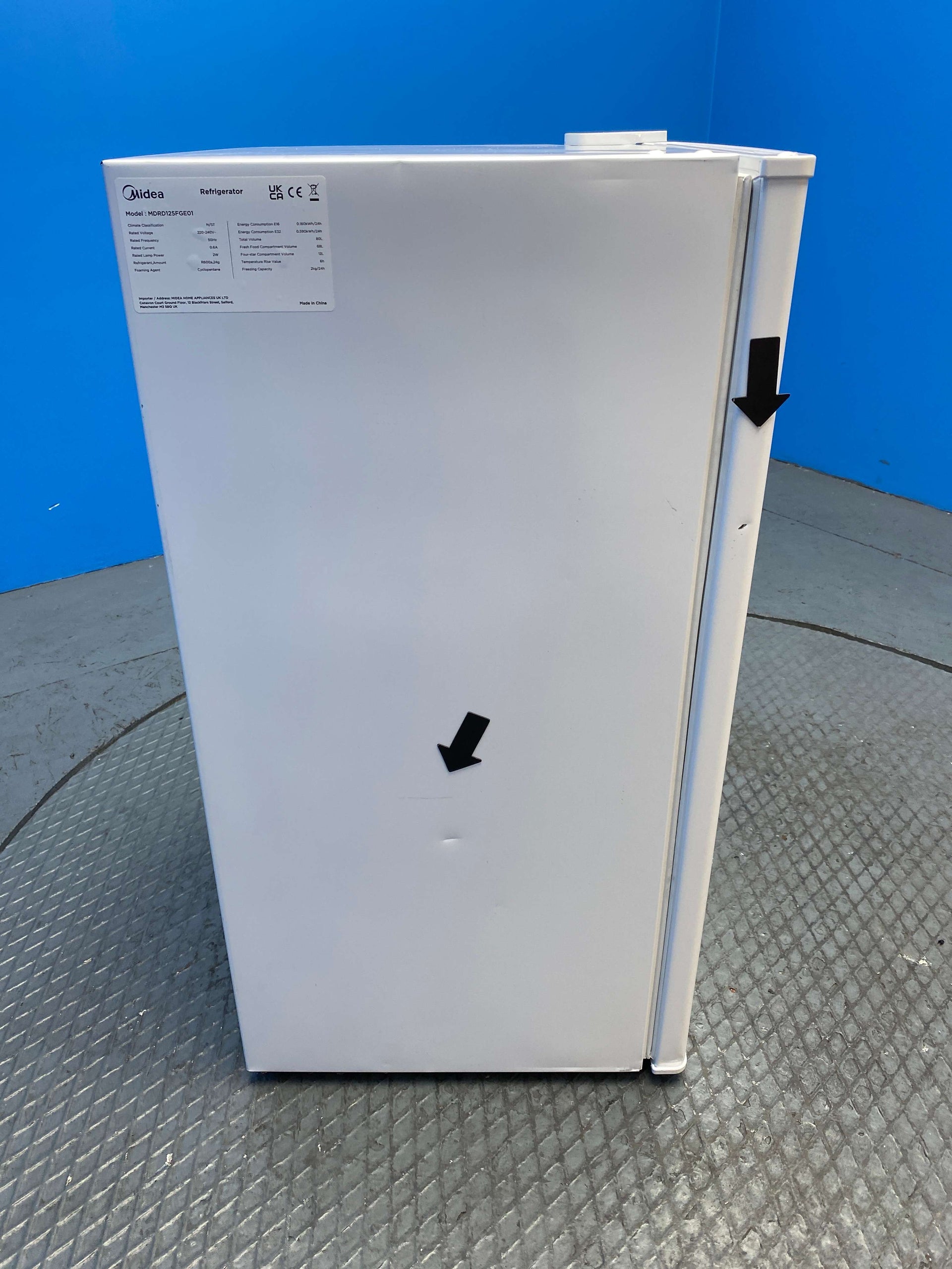 Midea MDRD125FGE01 80L Under Counter Mini Fridge