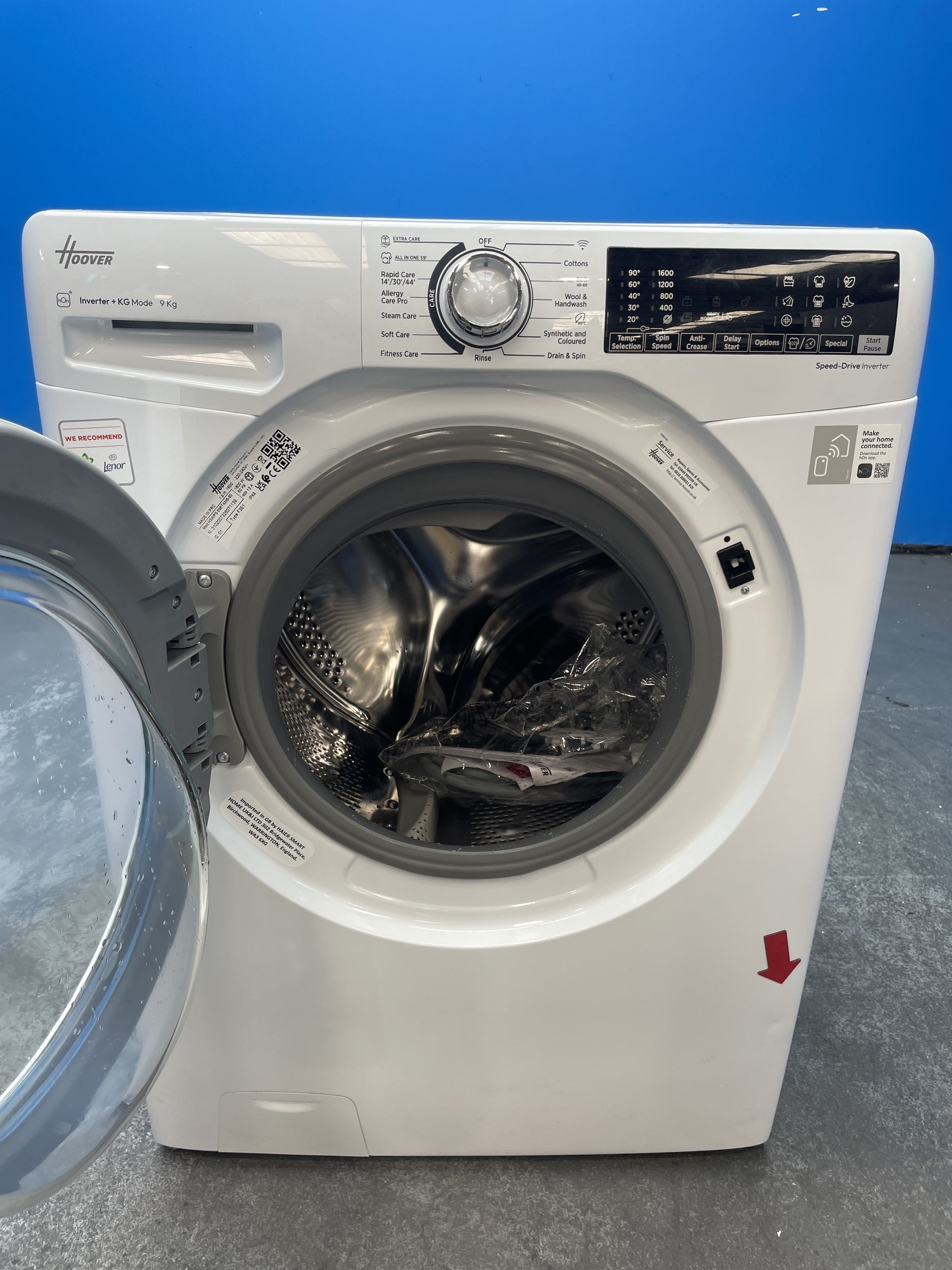 #GRC-159-991 - Hoover H-WASH 350 H3WPS696TAM6-80 9kg 1600rpm Washing Machine