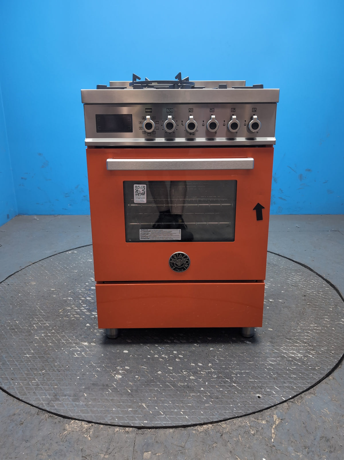 #GRC-164-446 - Bertazzoni 60cm Dual Fuel Range Cooker – 69L, 4 Gas Burners, Cast Iron Supports