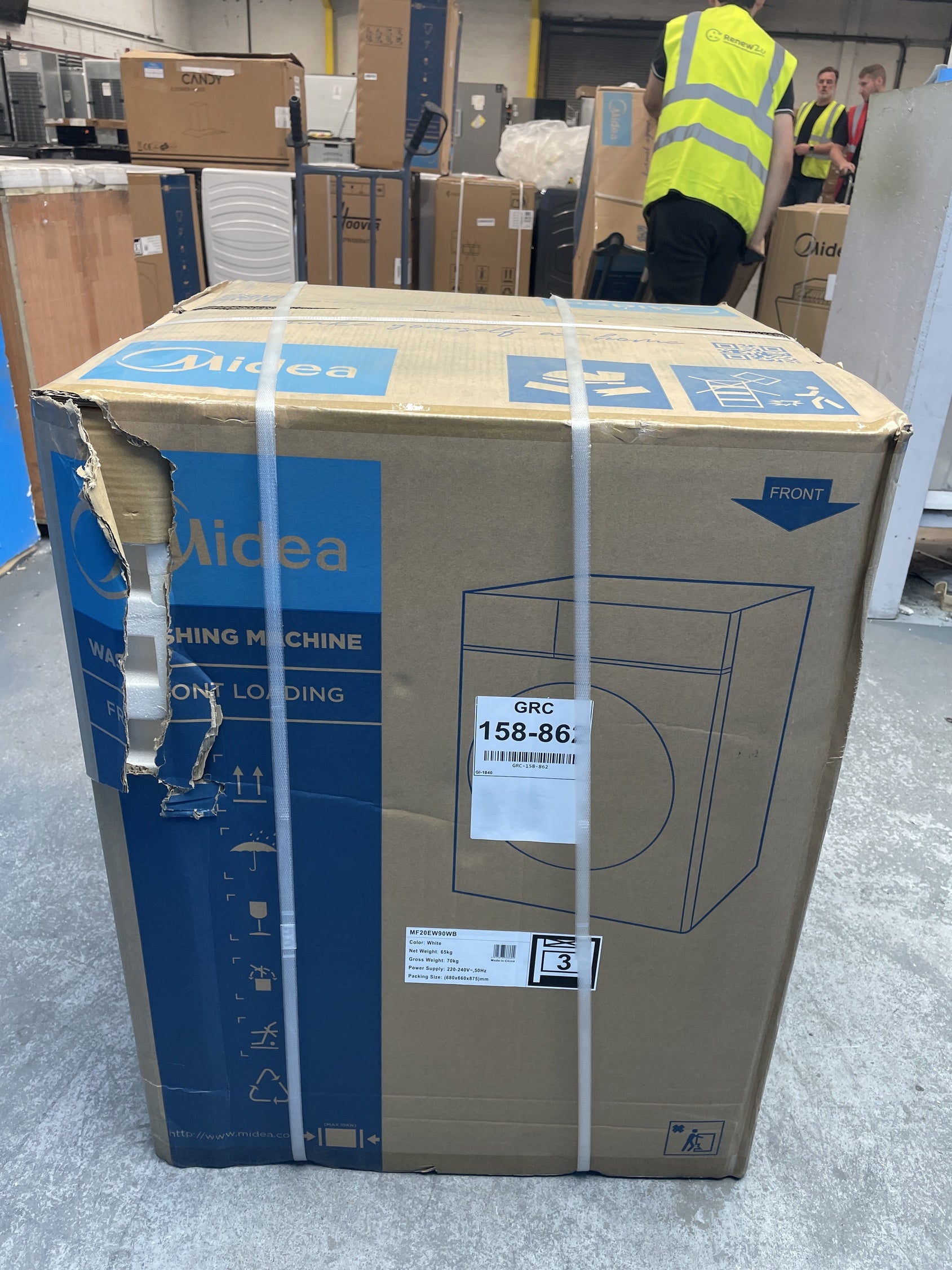 #GRC-158-862 - Midea MF20EW90WB 9kg 1300rpm Wi-Fi Washing Machine