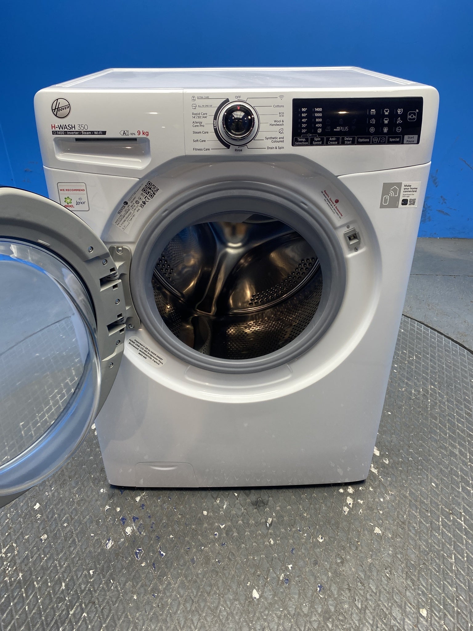 Hoover H3WPS496TAMB6 9kg 1400 Spin Washing Machine