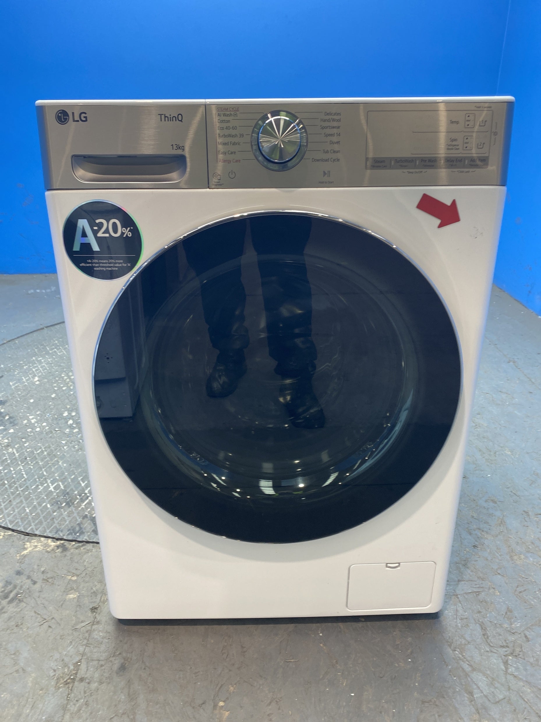 #GRC-157-210 - LG F4Y913WCTA1 13kg 1400 Spin Washing Machine