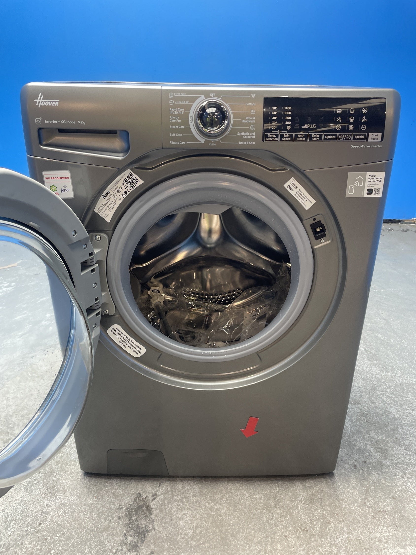 #GRC-158-378 - Hoover H3WPS496TAMBR680 9kg 1400 Spin Washing Machine