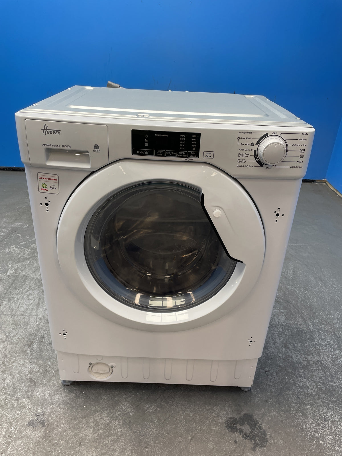 #GRC-163-472 - Hoover H-WASH & DRY 300 Integrated Washer Dryer – 8kg Wash, 5kg Dry, 1400rpm, White