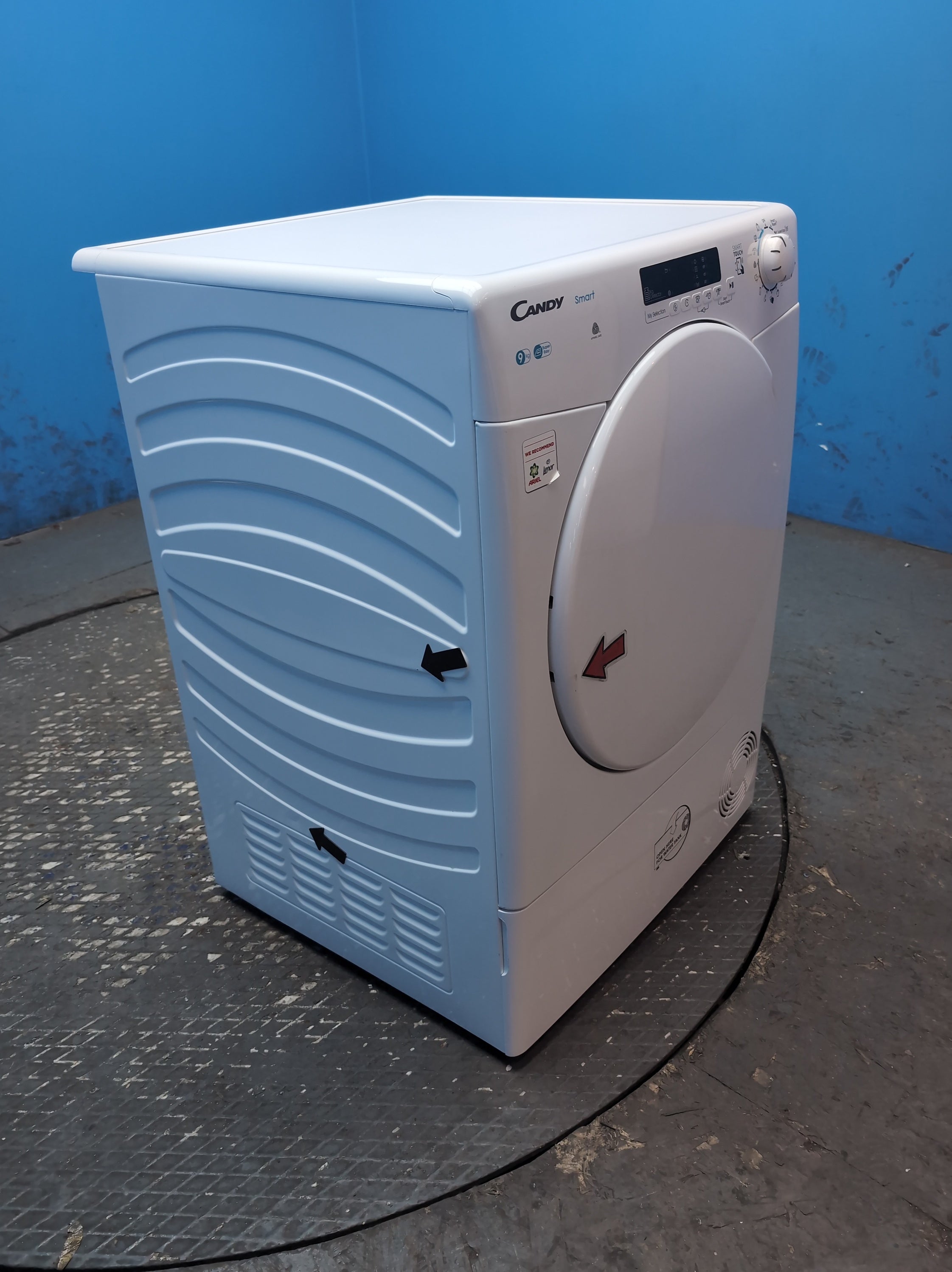 #GRC-164-382 - Candy Smart 9kg Condenser Tumble Dryer – WiFi Connected, White, G Energy Rating