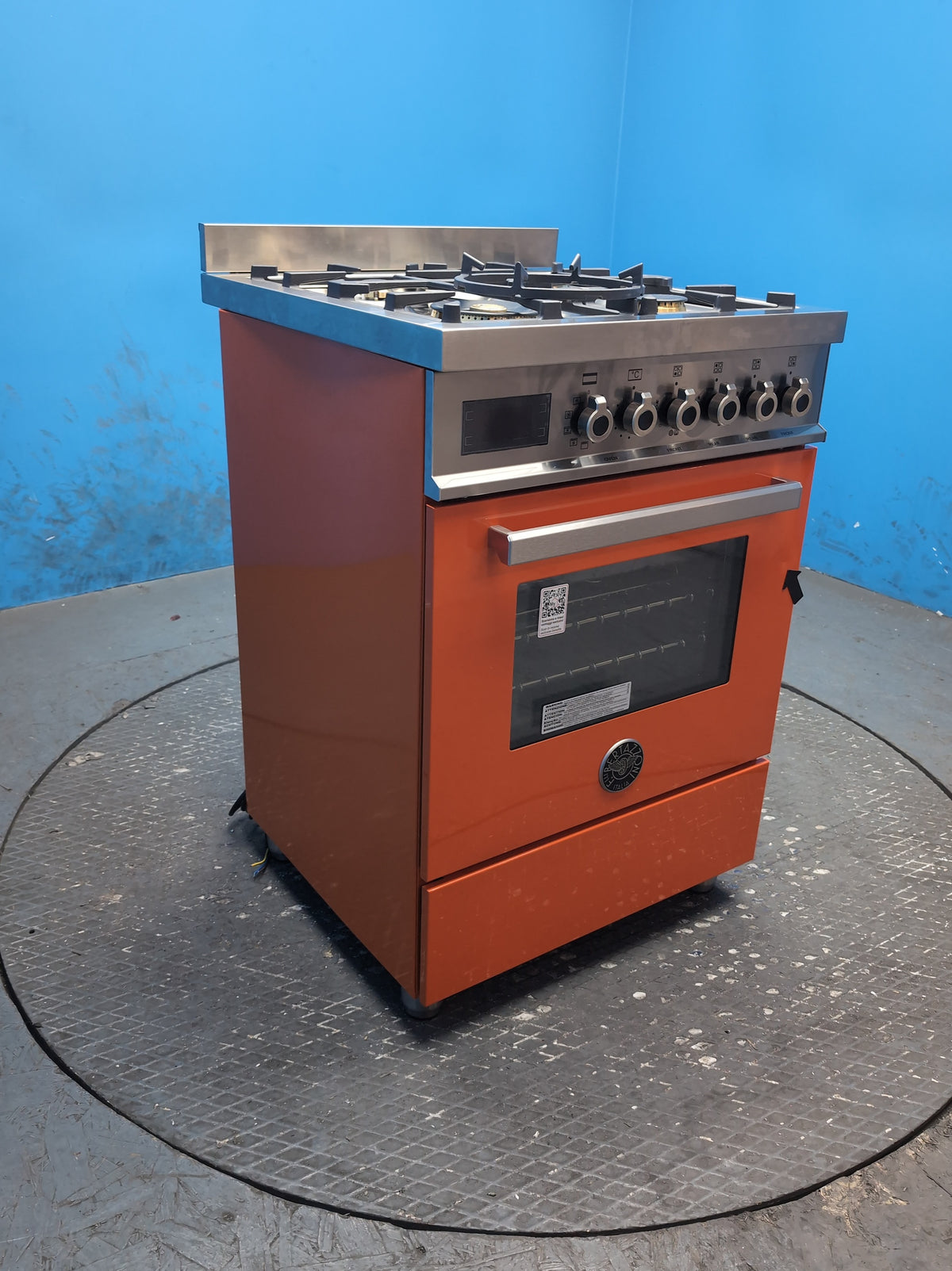 #GRC-164-446 - Bertazzoni 60cm Dual Fuel Range Cooker – 69L, 4 Gas Burners, Cast Iron Supports
