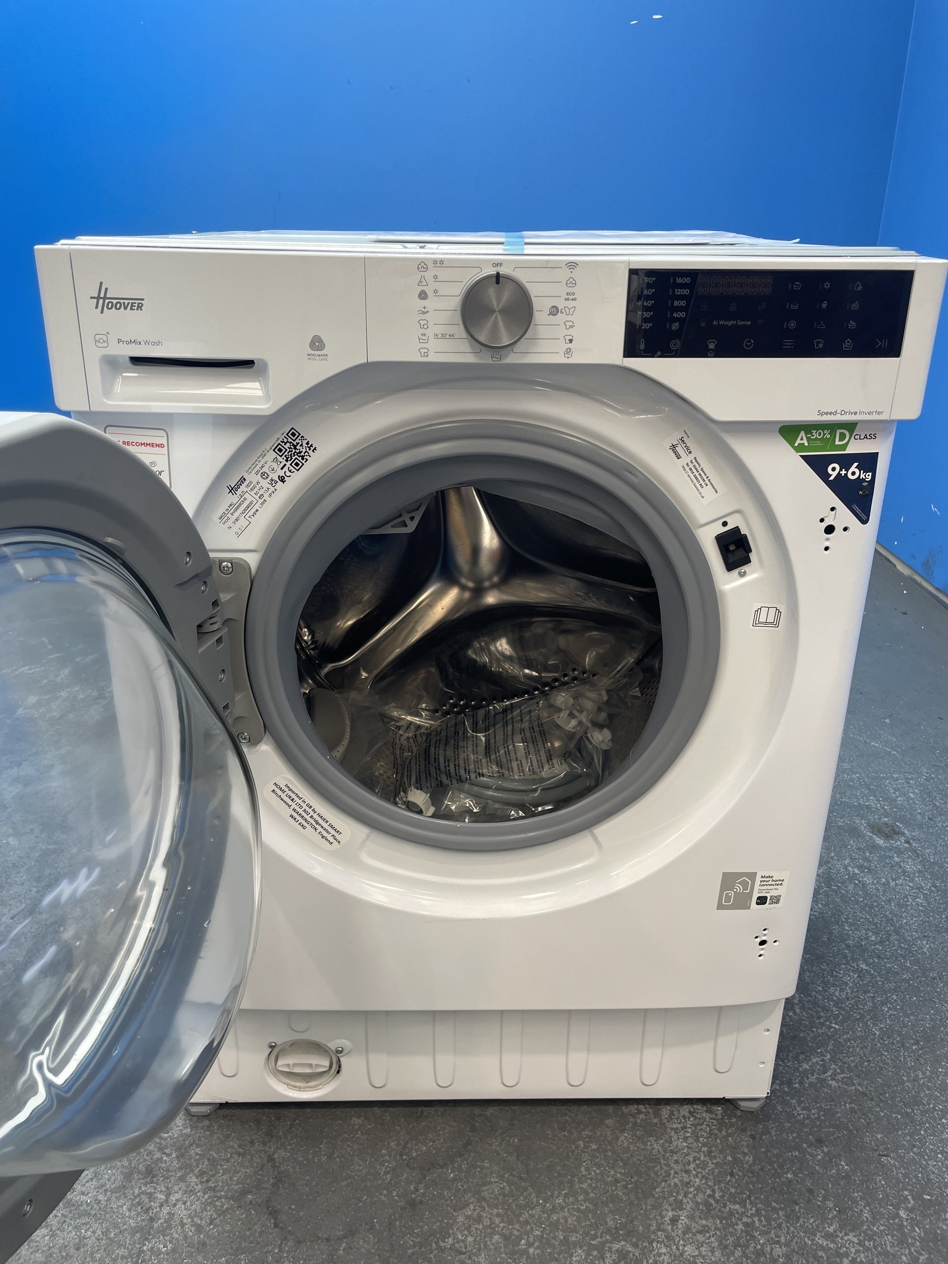 #GRC-159-748 - Hoover BH4S696M6D9-80 9/6kg 1600rpm Integrated Washer Dryer