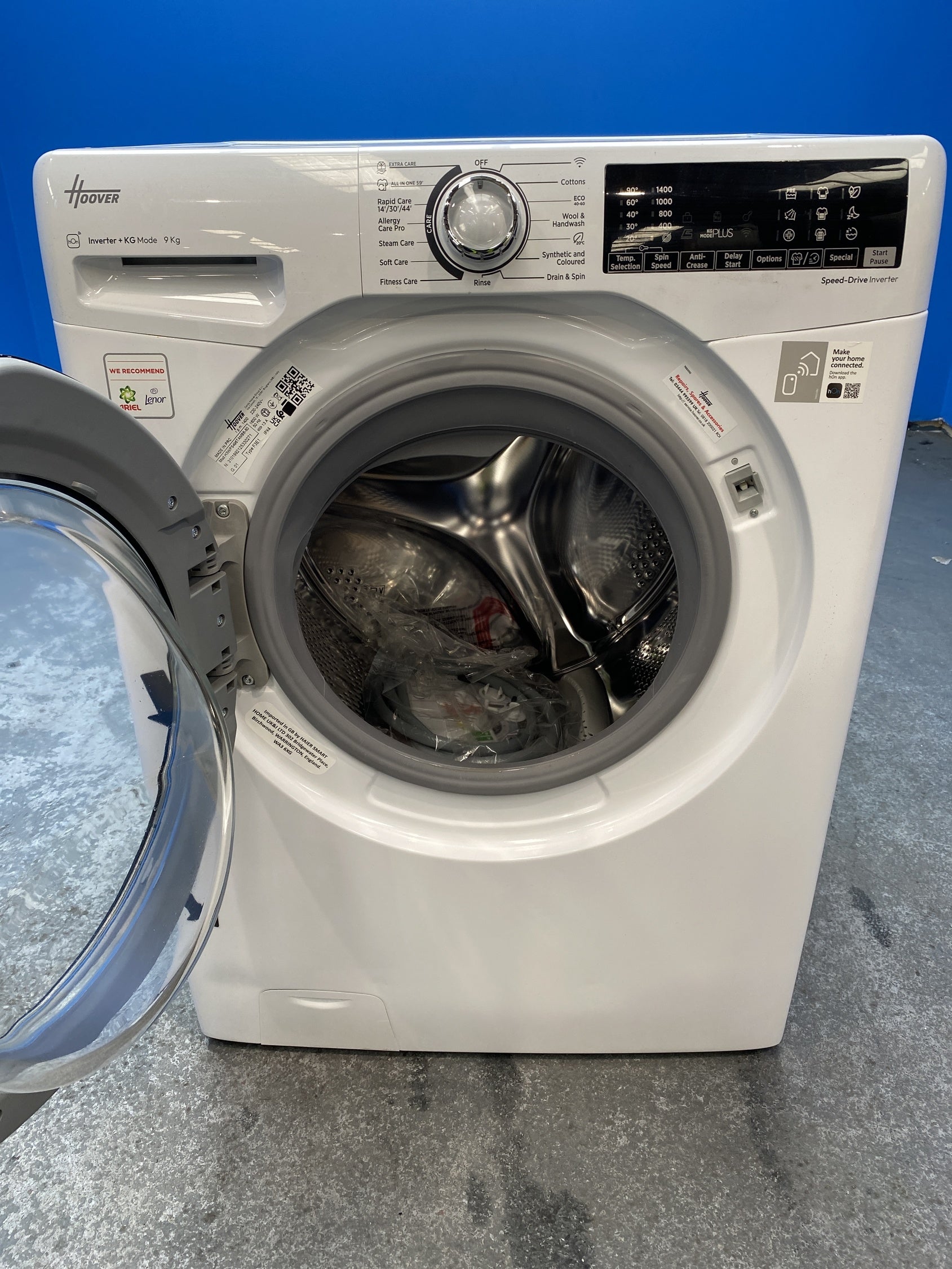 #GRC-157-330 - Hoover H3WPS496TAMB6 9kg 1400 Spin Washing Machine