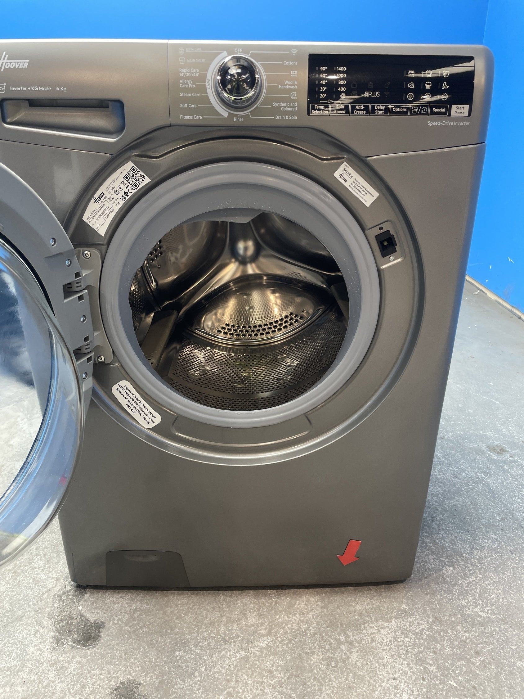 #GRC-158-347 - Hoover H3WPS4146TAMBR 14kg 1400rpm Wi-Fi Washing Machine