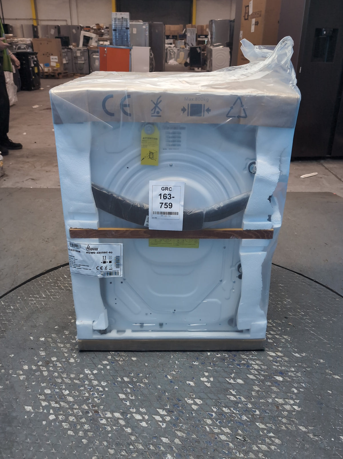 #GRC-163-759 - Hoover Series 3 8kg/5kg 1400rpm Washer Dryer – Steam Technology, ProActive Wash