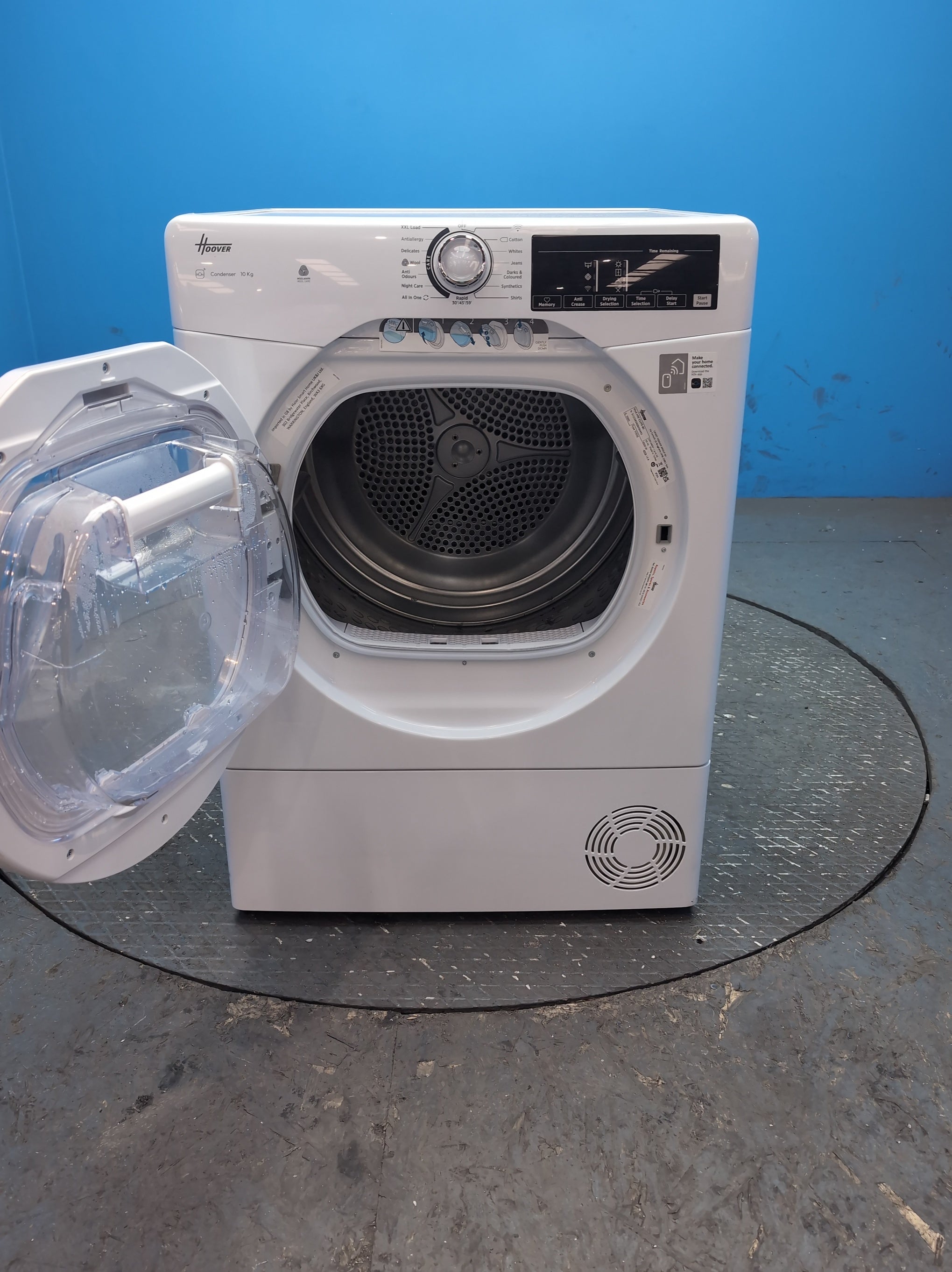 #GRC-163-656 - Hoover 10kg Condenser Tumble Dryer – Sensor Drying, White, B Energy Rating