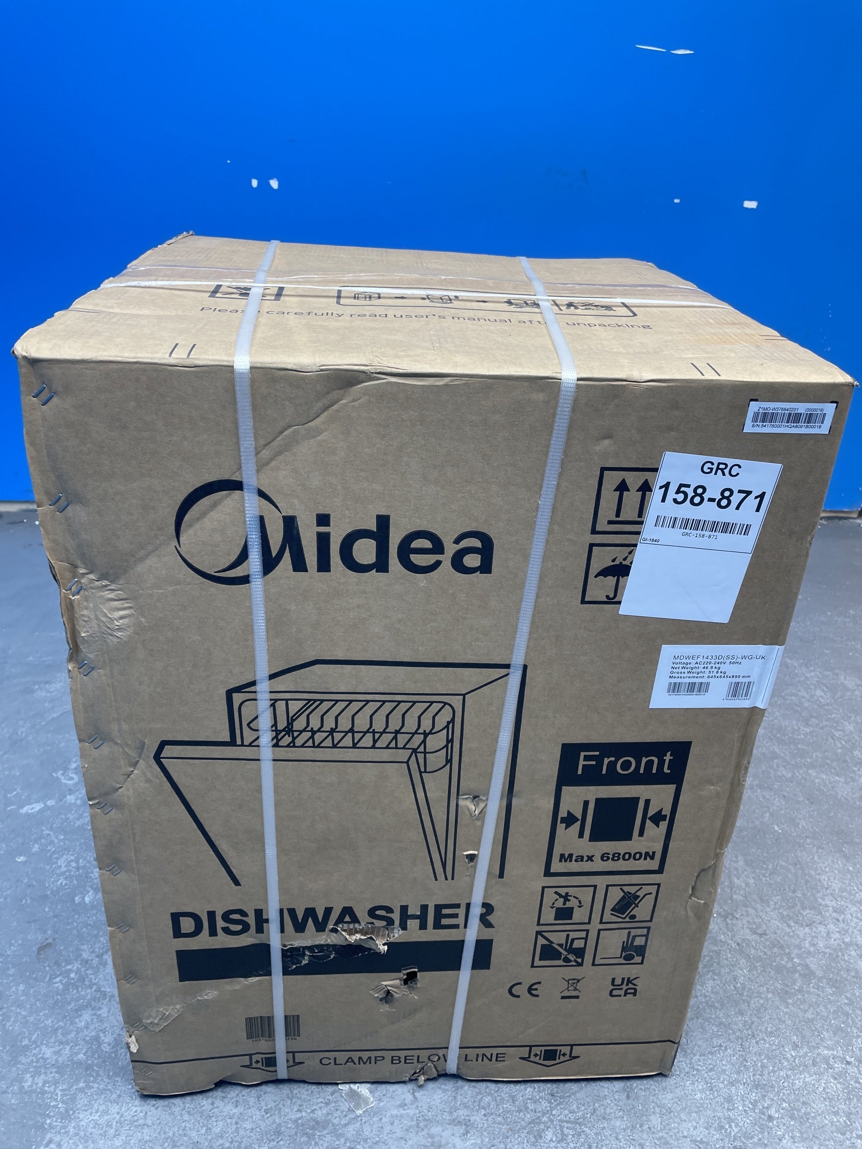 #GRC-158-871 - Midea MDWEF1433D 14 Place Full Size Dishwasher in Silver