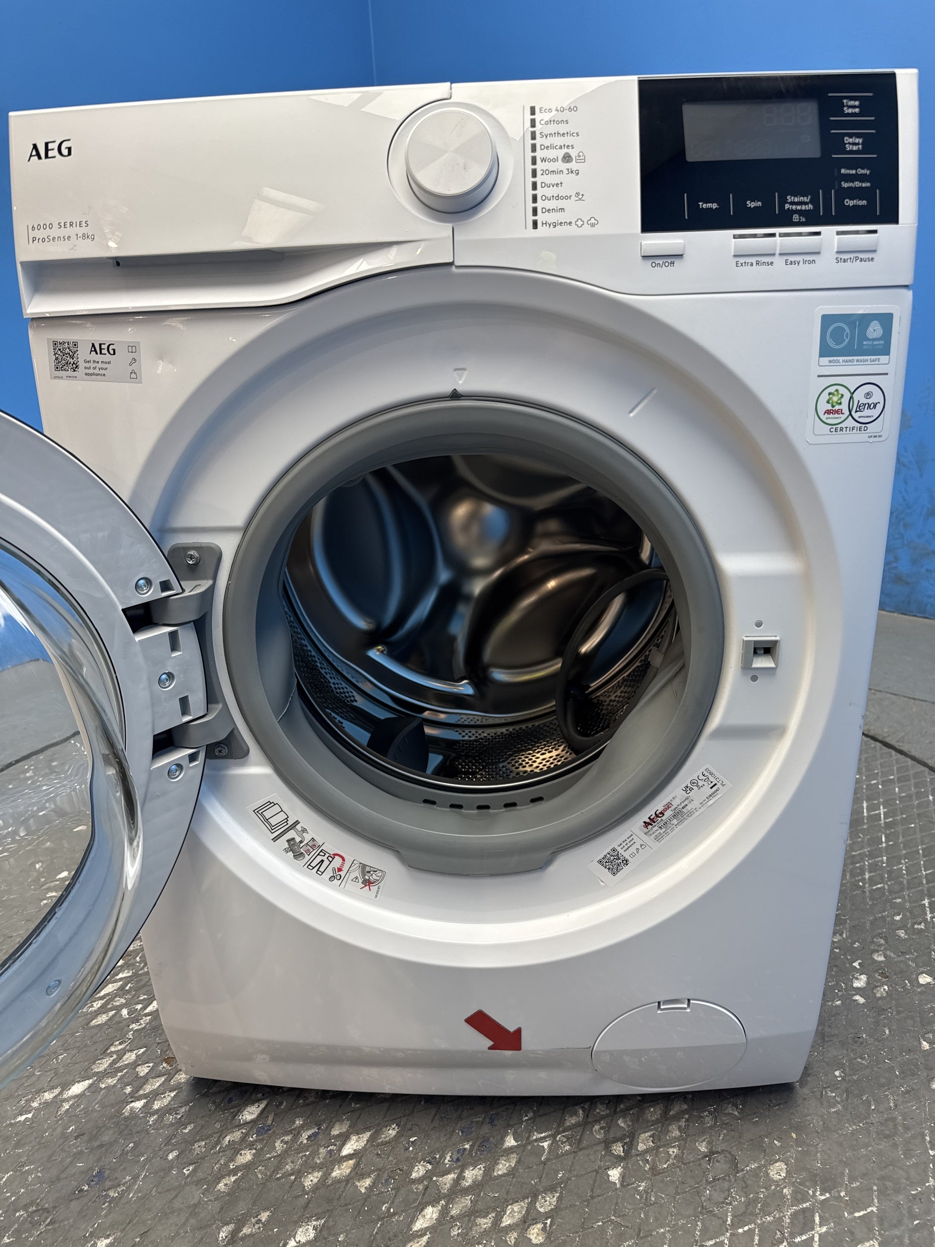 #GRC-154-068 - AEG 6000 ProSense LFR61844B 8kg 1400 Spin Washing Machine