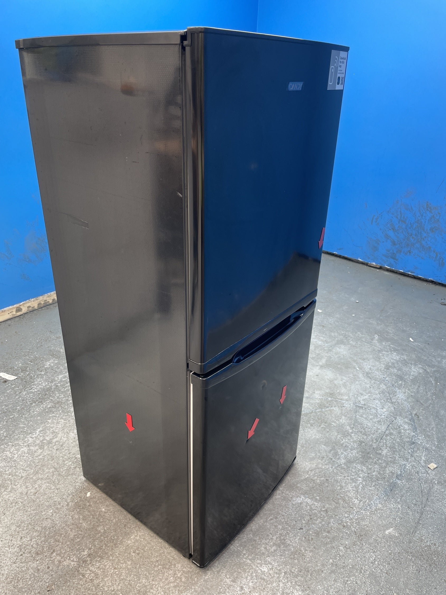 #GRC-157-383 - Candy CCH1S513EBK 185 Litre Combi Fridge Freezer