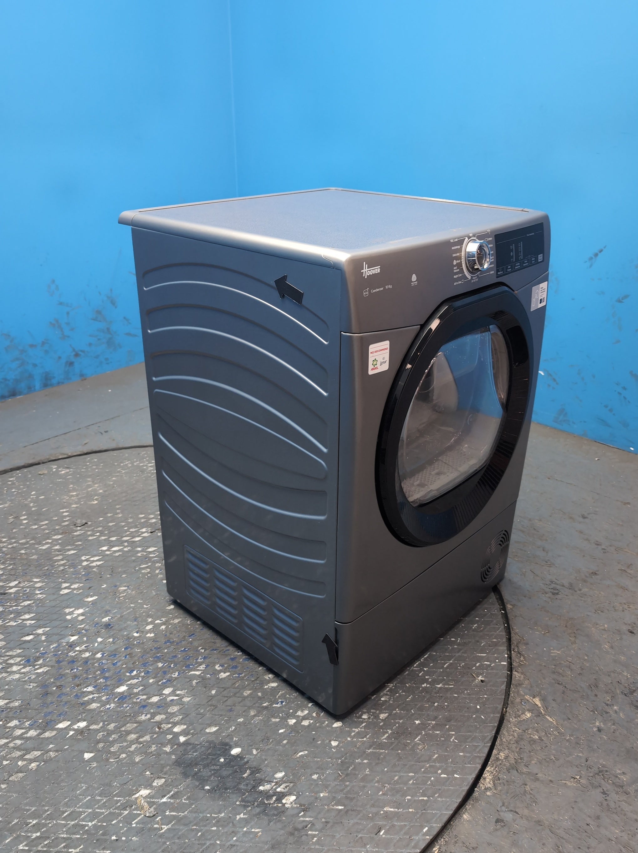 #GRC-163-701 - Hoover 10kg Condenser Tumble Dryer – WiFi Connected, Grey, B Energy Rating