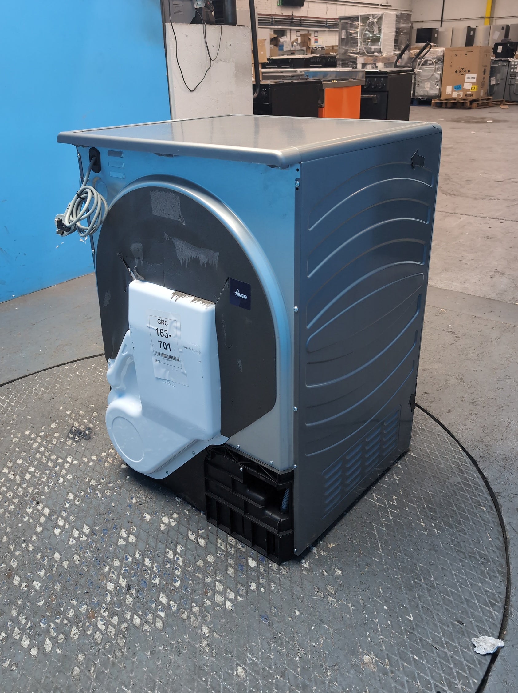 #GRC-163-701 - Hoover 10kg Condenser Tumble Dryer – WiFi Connected, Grey, B Energy Rating