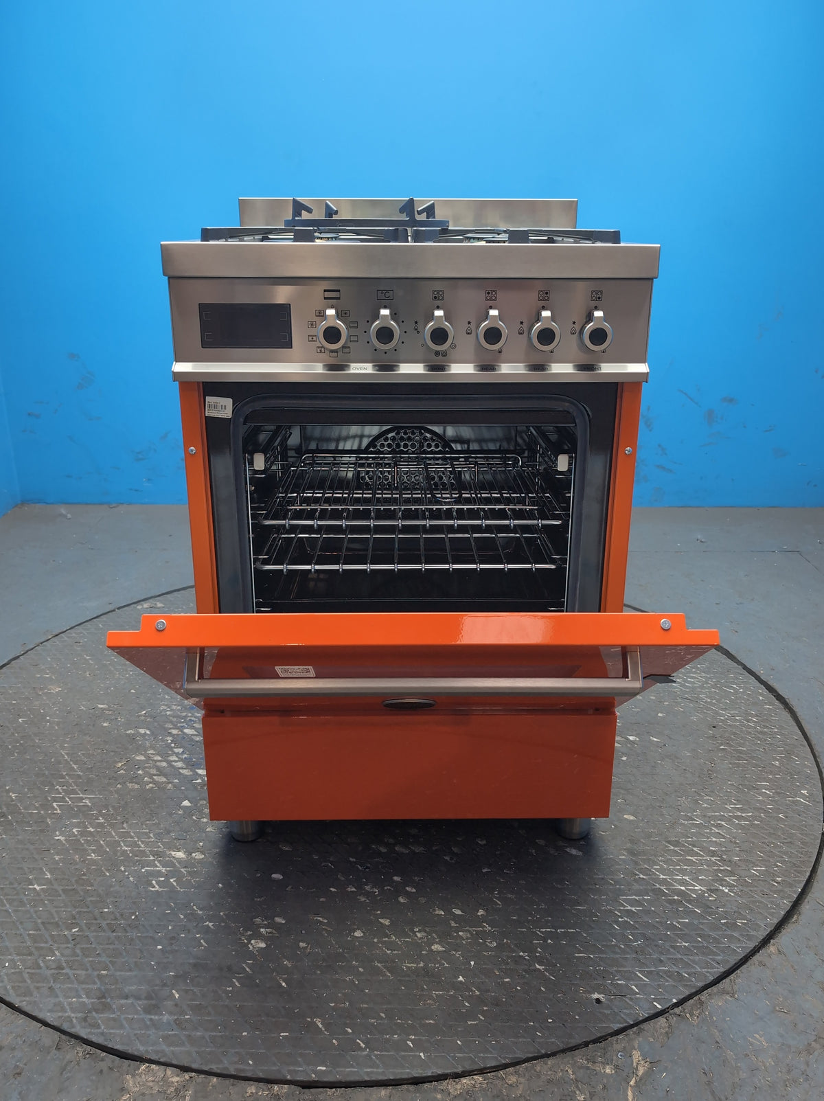 #GRC-164-446 - Bertazzoni 60cm Dual Fuel Range Cooker – 69L, 4 Gas Burners, Cast Iron Supports