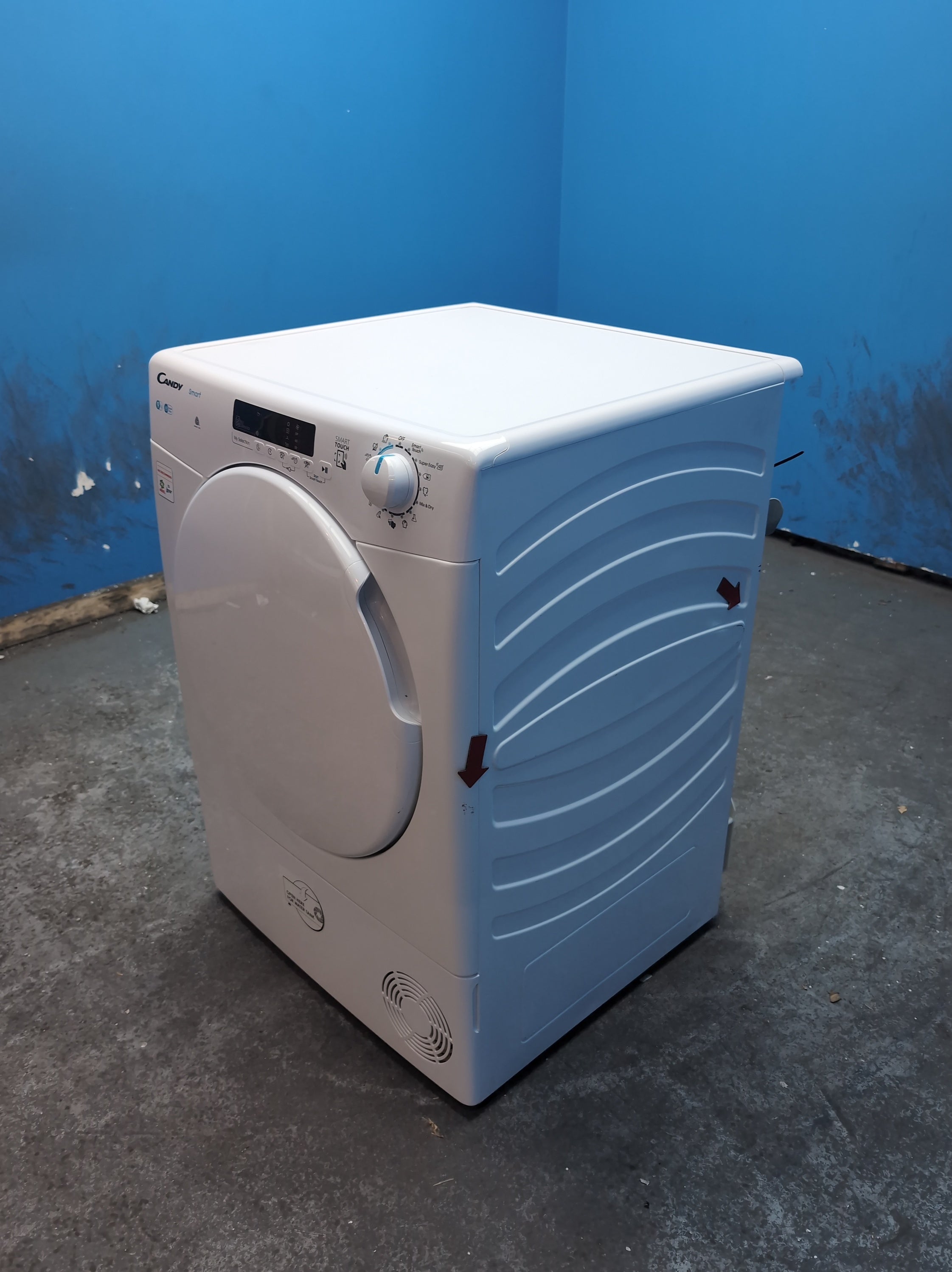 #GRC-164-361 - Candy Smart 9kg Condenser Tumble Dryer – WiFi Connected, White, G Energy Rating