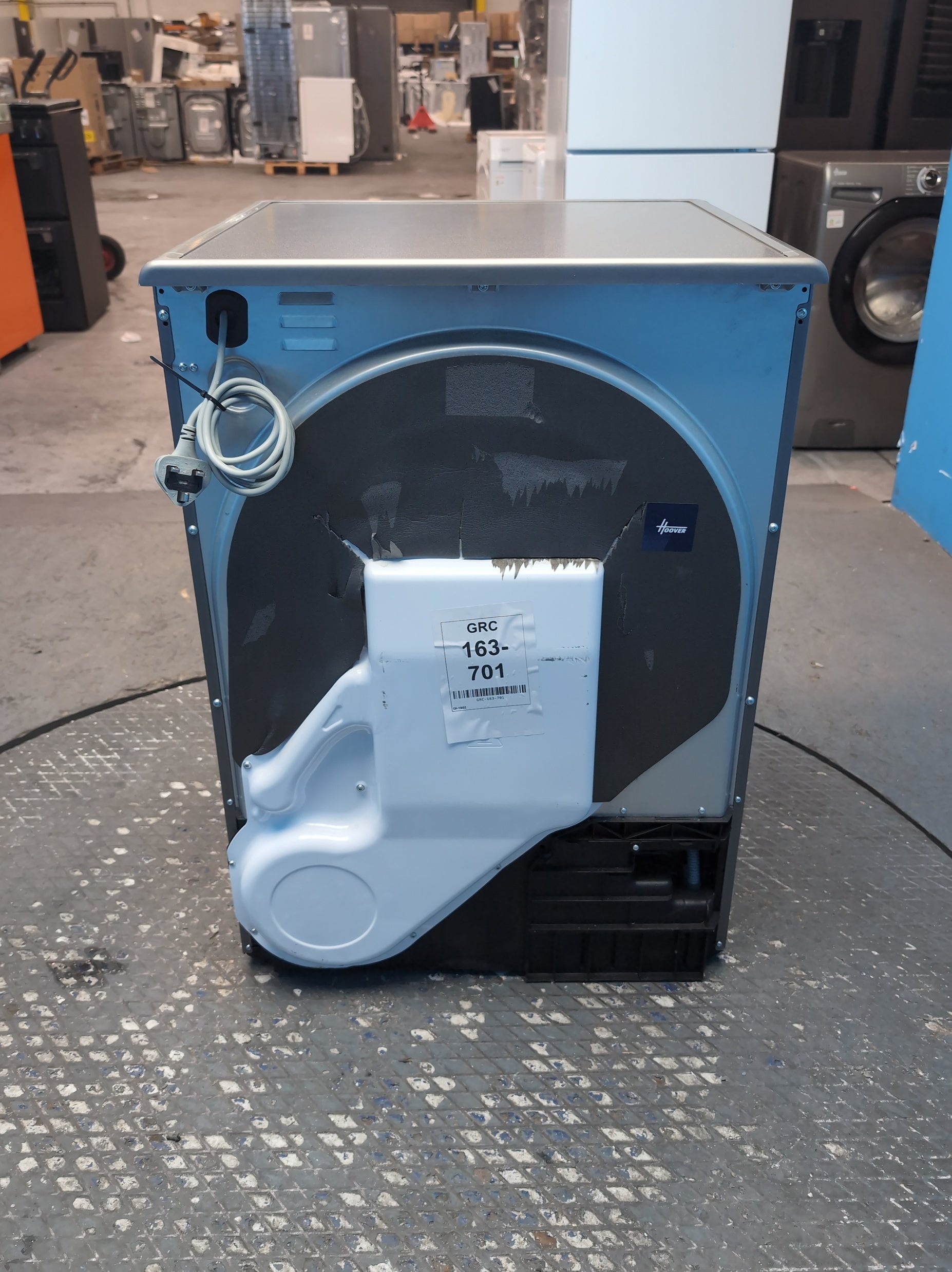 #GRC-163-701 - Hoover 10kg Condenser Tumble Dryer – WiFi Connected, Grey, B Energy Rating