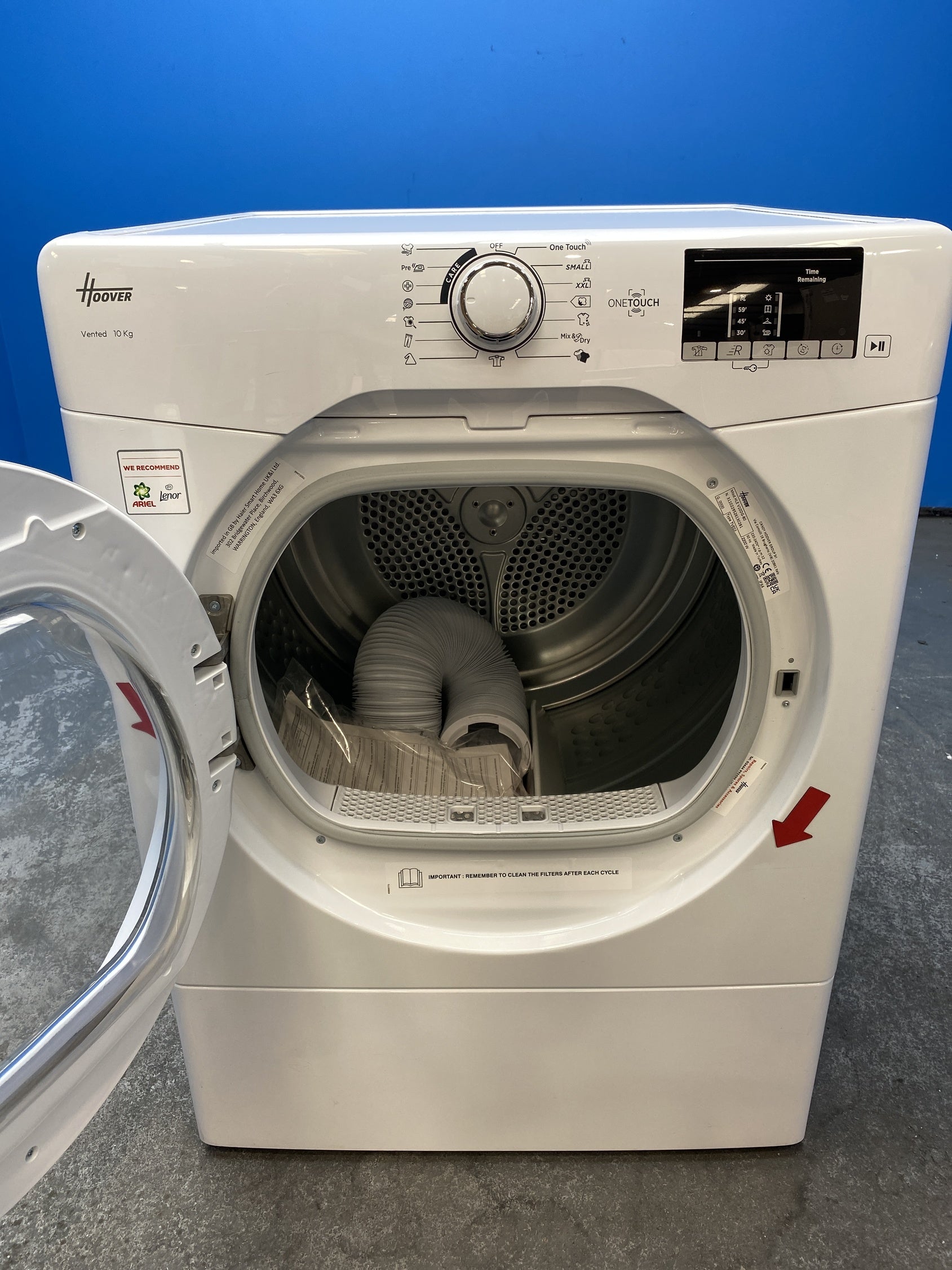 #GRC-159-237 - Hoover HLE V10DG-80 10kg Vented Tumble Dryer