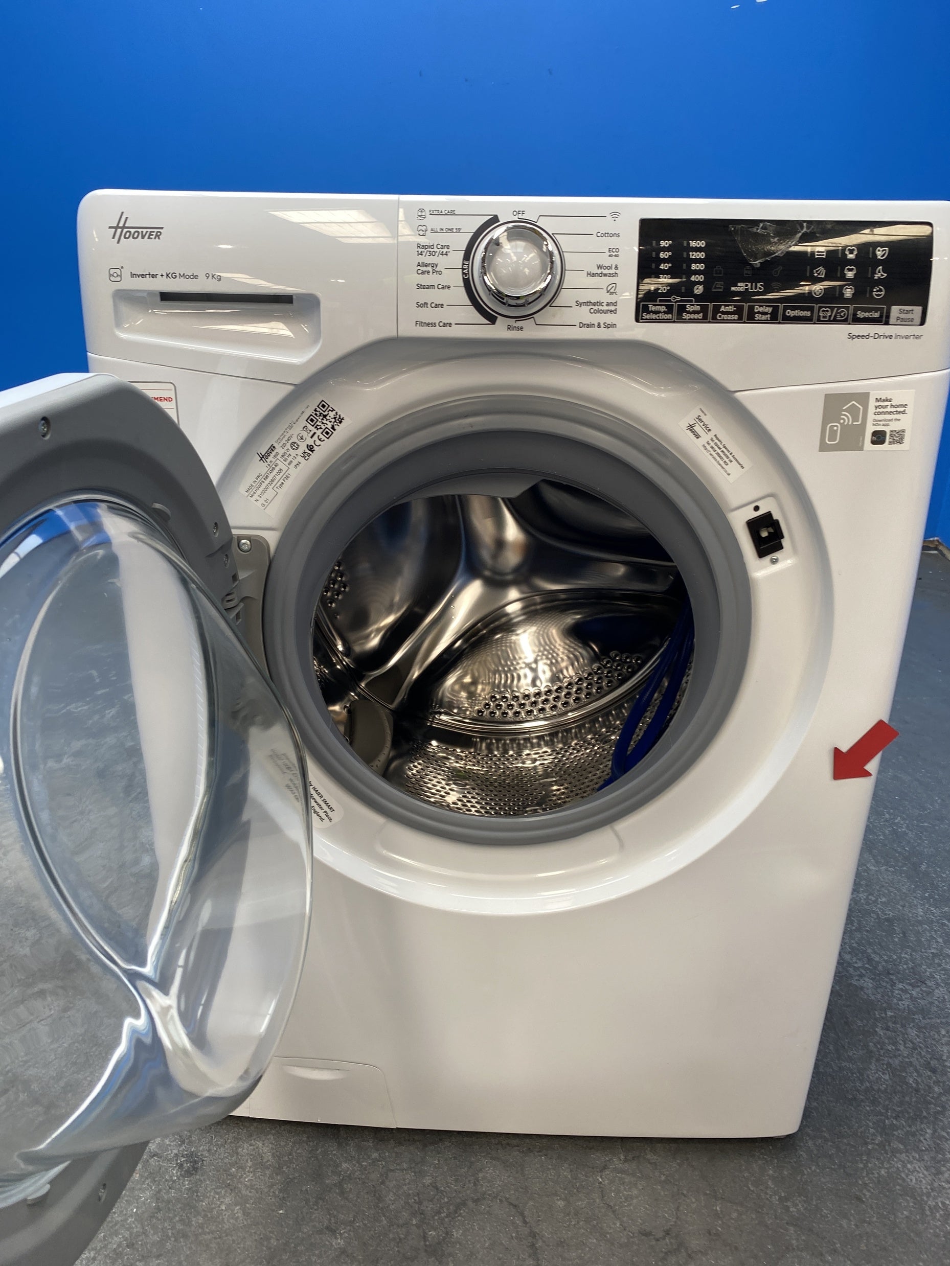 #GRC-160-205 - Hoover H-WASH 350 H3WPS696TAM6-80 9kg 1600rpm Washing Machine