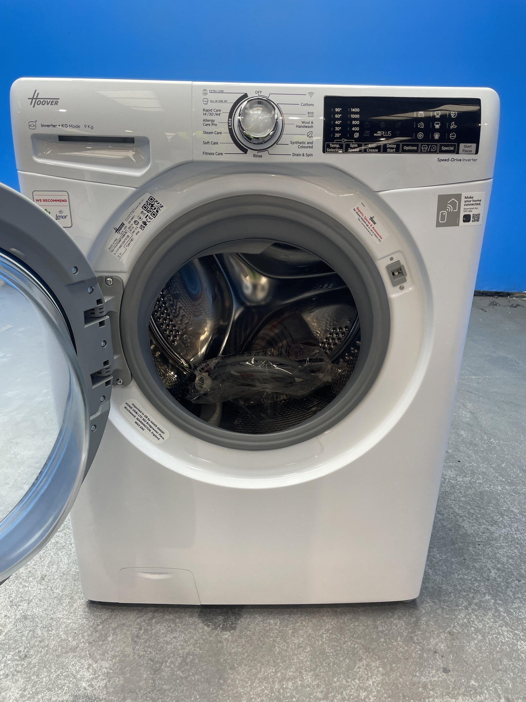 #GRC-158-350 - Hoover H3WPS496TAMB6 9kg 1400 Spin Washing Machine