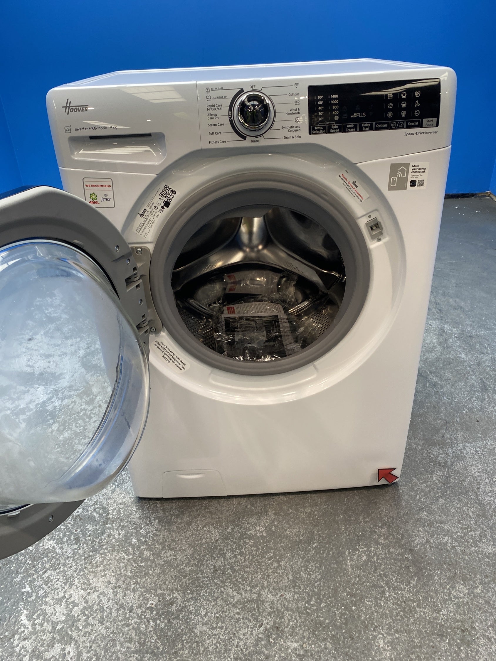 #GRC-156-043 - Hoover H3WPS496TAMB6 9kg 1400 Spin Washing Machine