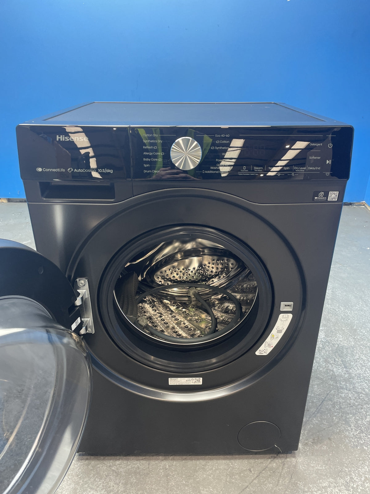 #GRC-163-220 - Hisense WD5S1045BB 10.5/6kg 1400rpm Auto Dosing Washer Dryer
