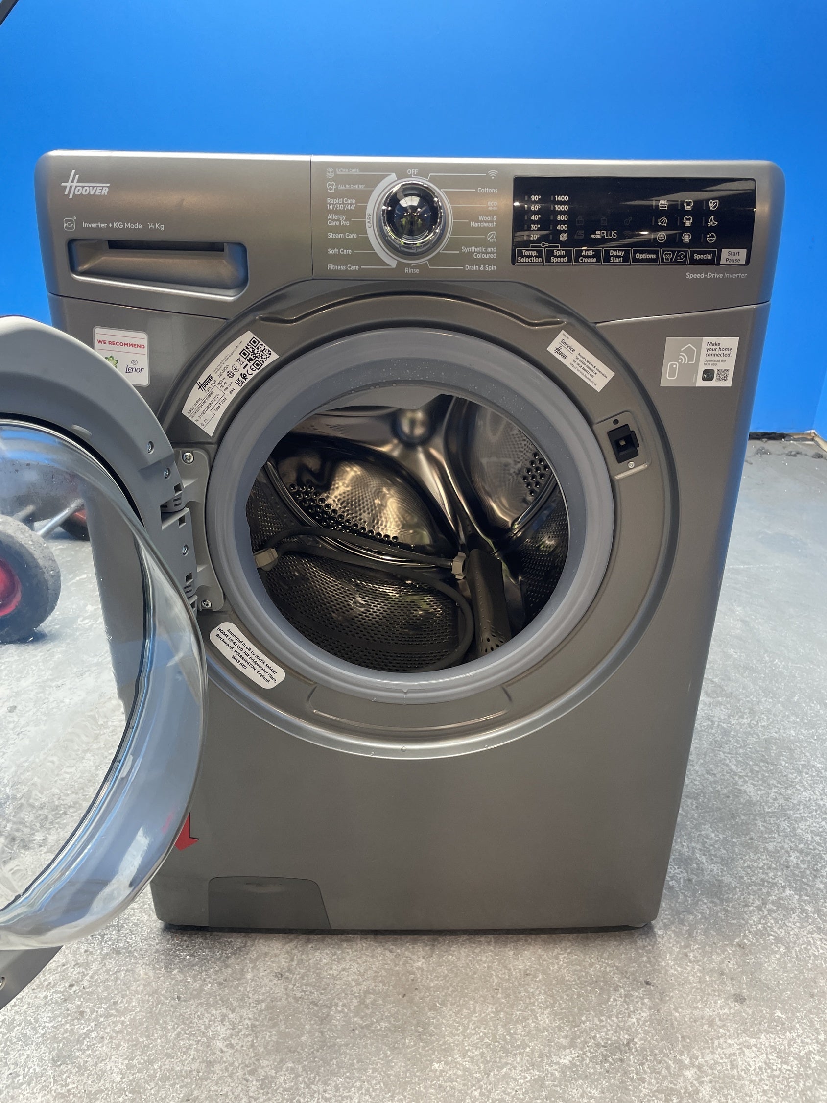 #GRC-158-344 - Hoover H3WPS4146TAMBR 14kg 1400rpm Wi-Fi Washing Machine