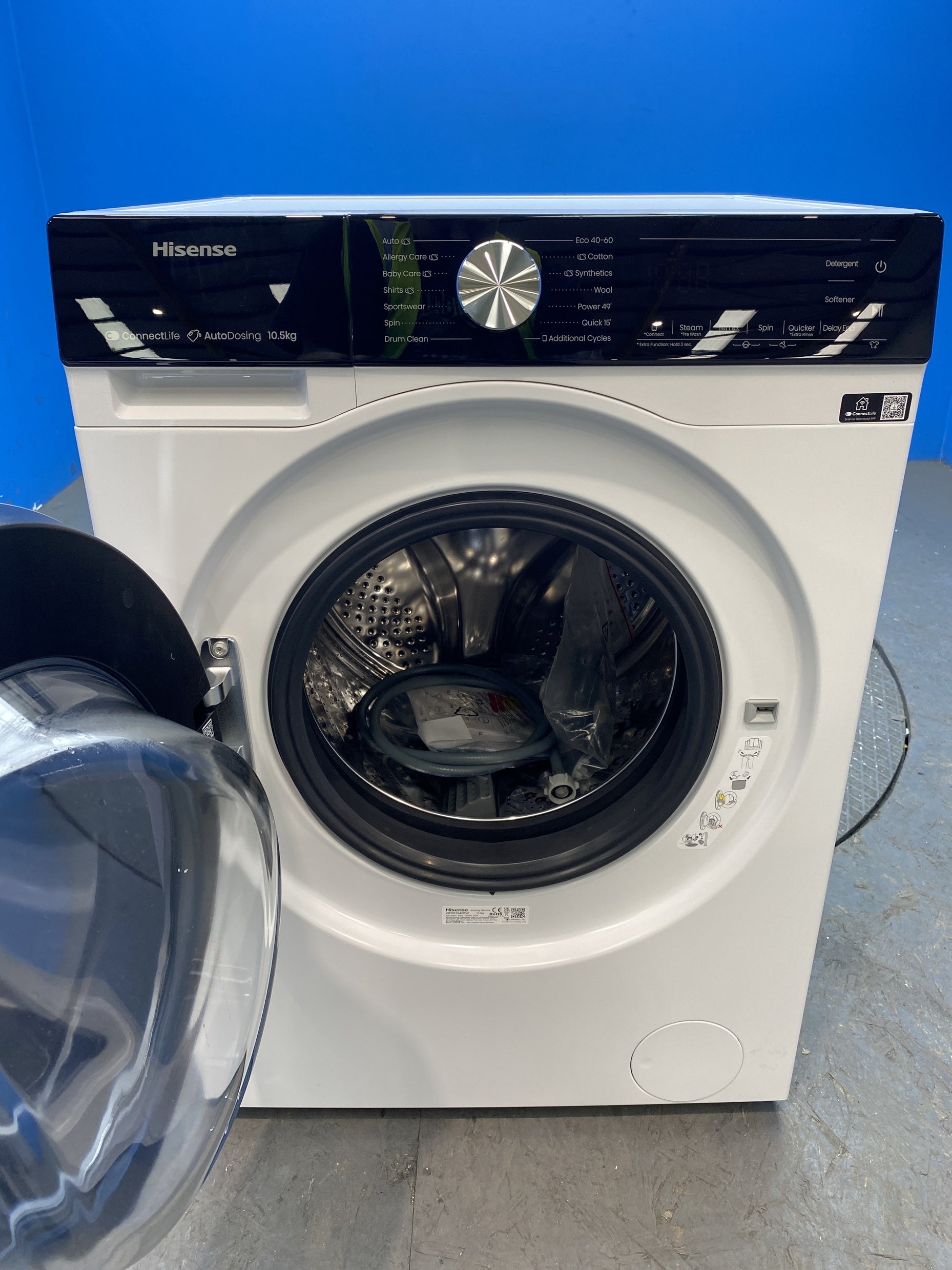 #GRC-157-480 - Hisense WF5S1045BW 10.5kg 1400rpm Auto Dosing Washing Machine